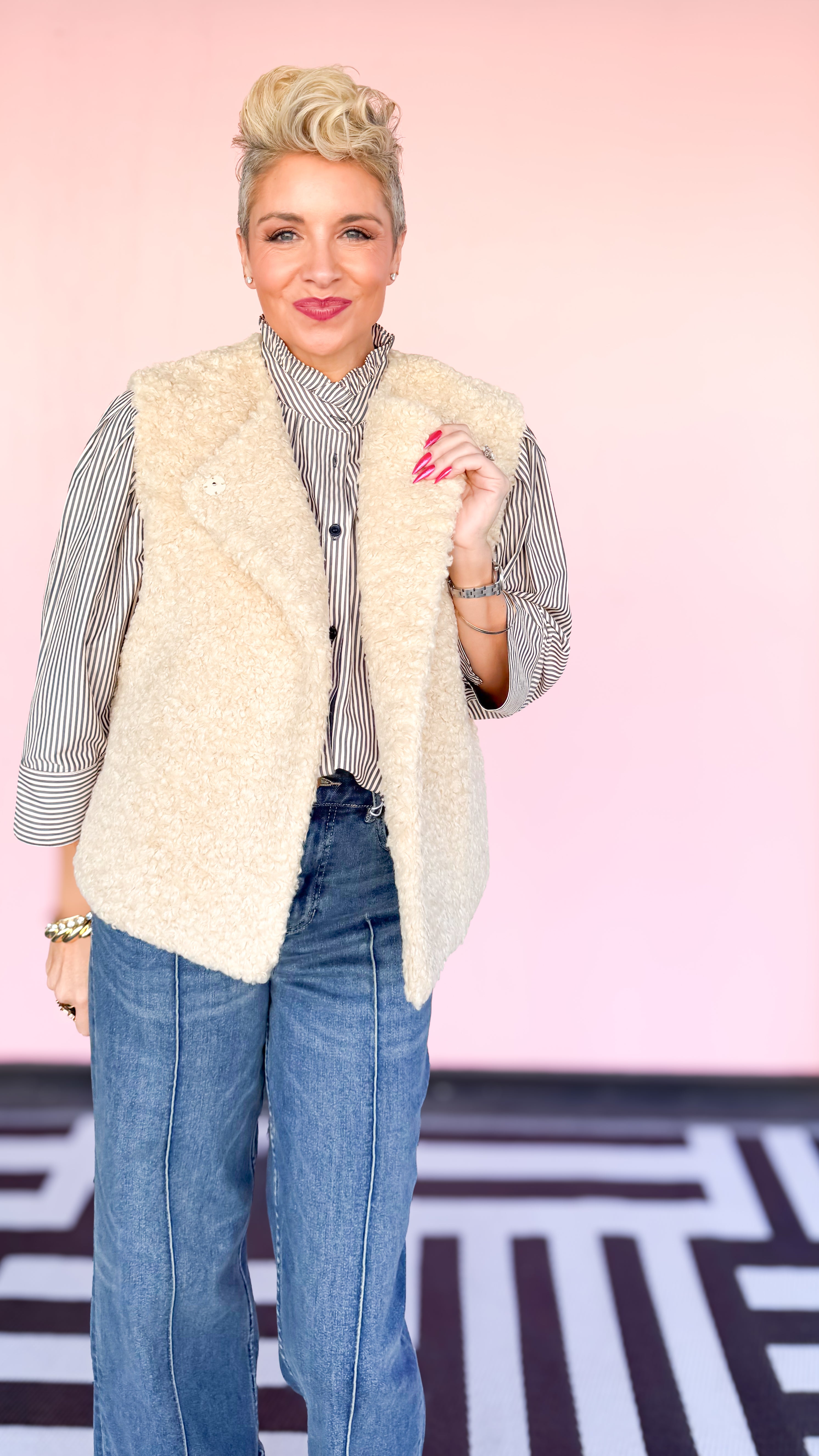 Crossover Sherpa Vest/Tan