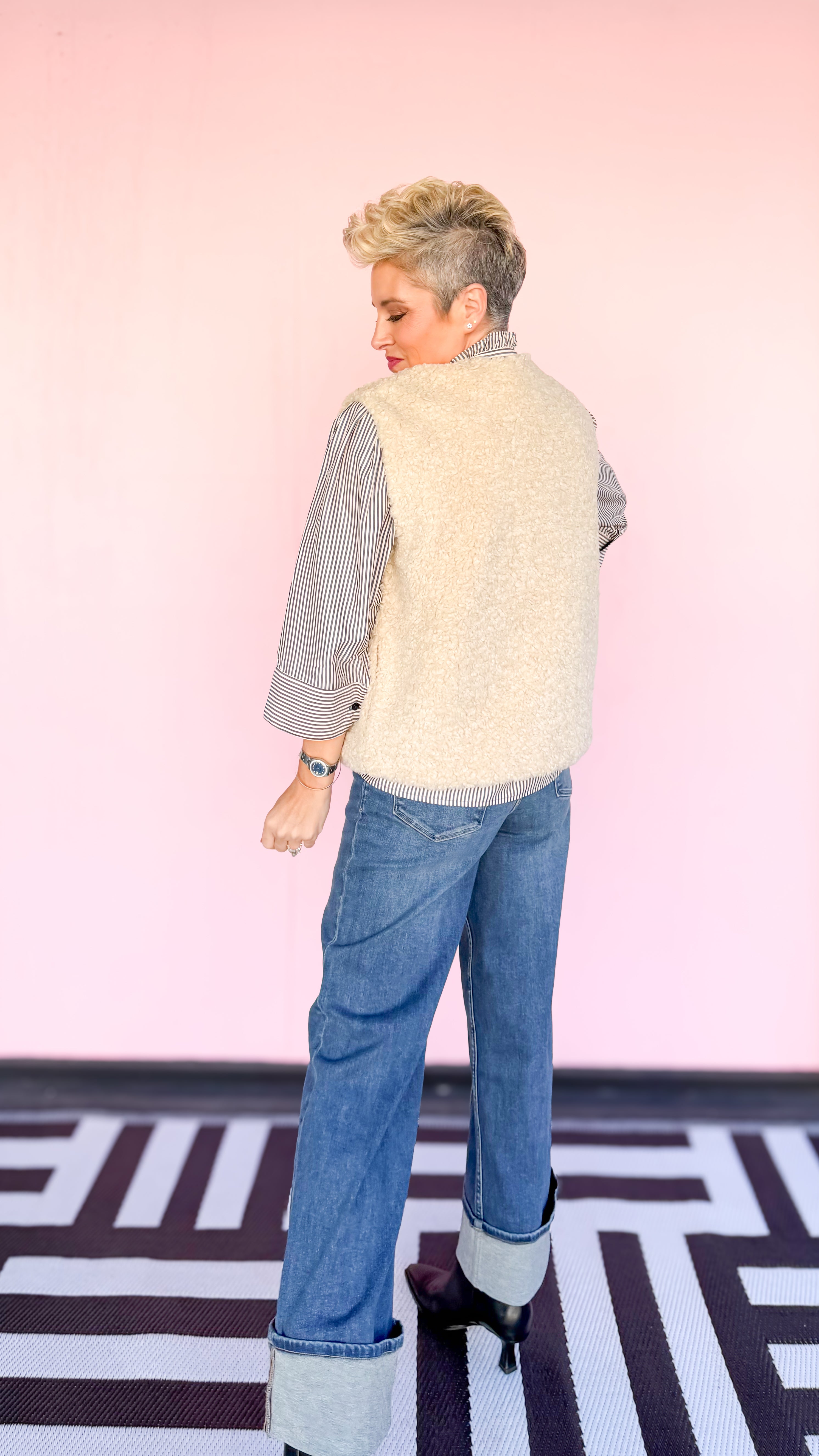 Crossover Sherpa Vest/Tan