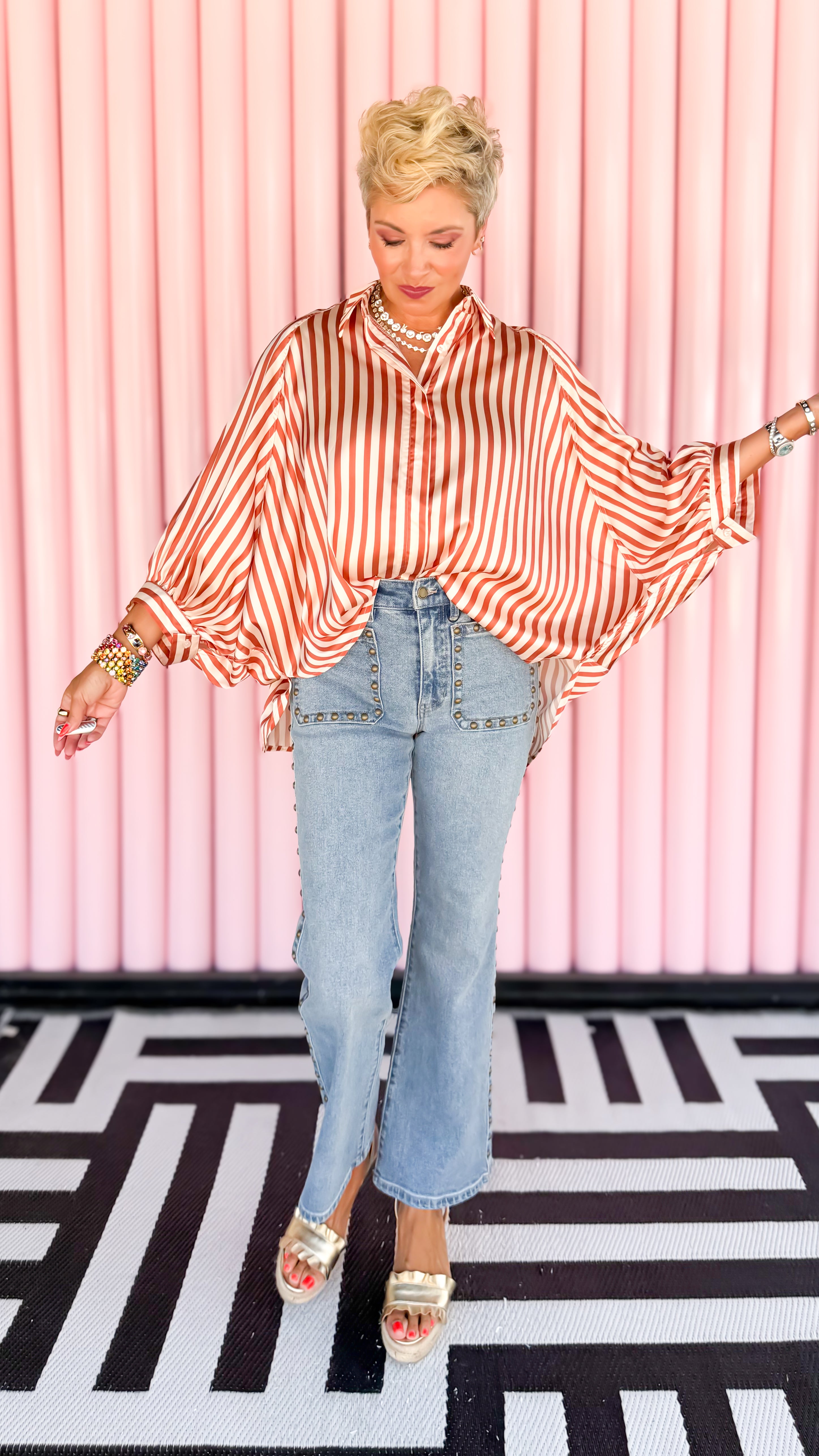 Oversized Dolman Sleeve Top/Pumpkin