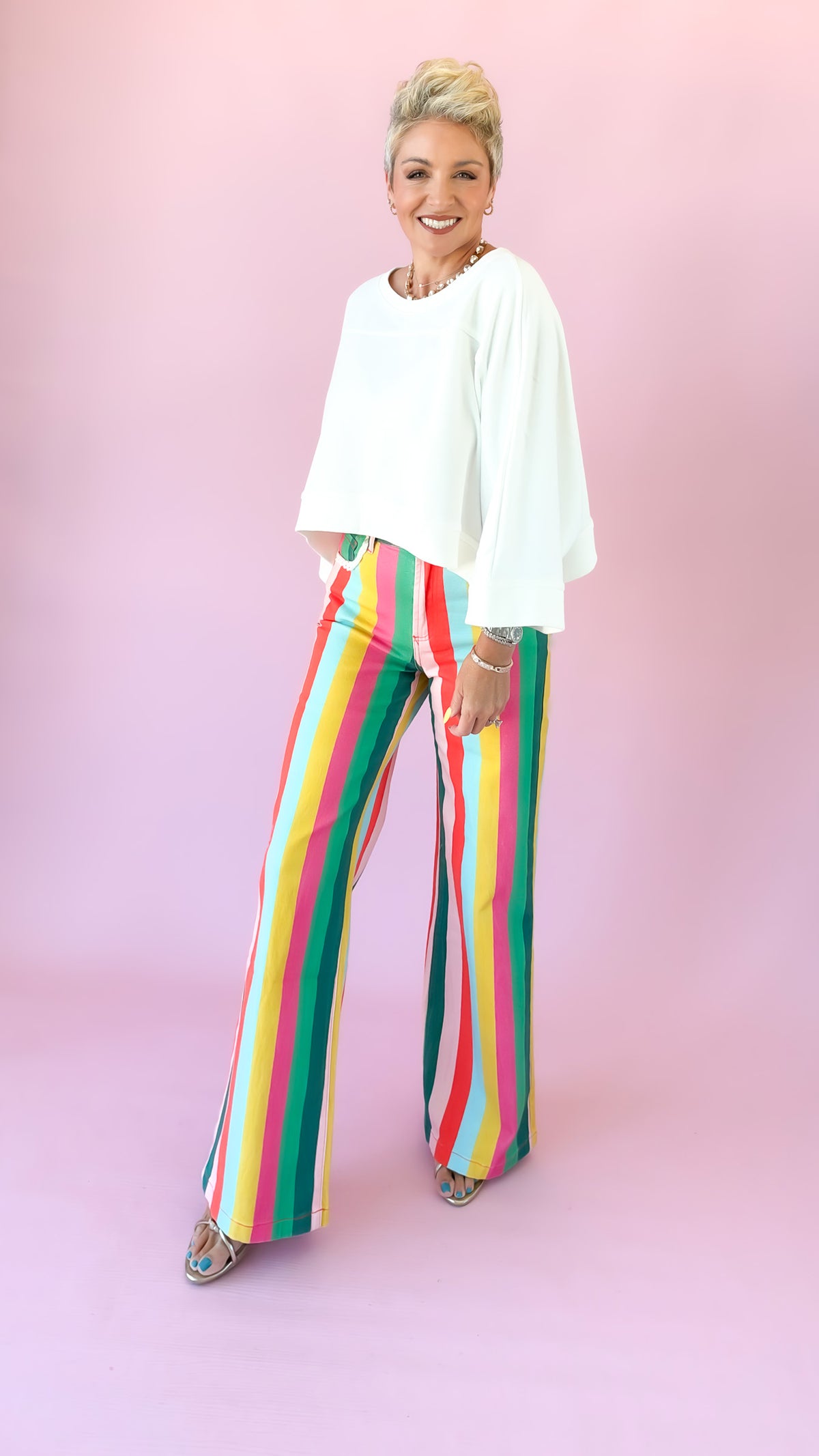 Candy Stripe Denim Jeans