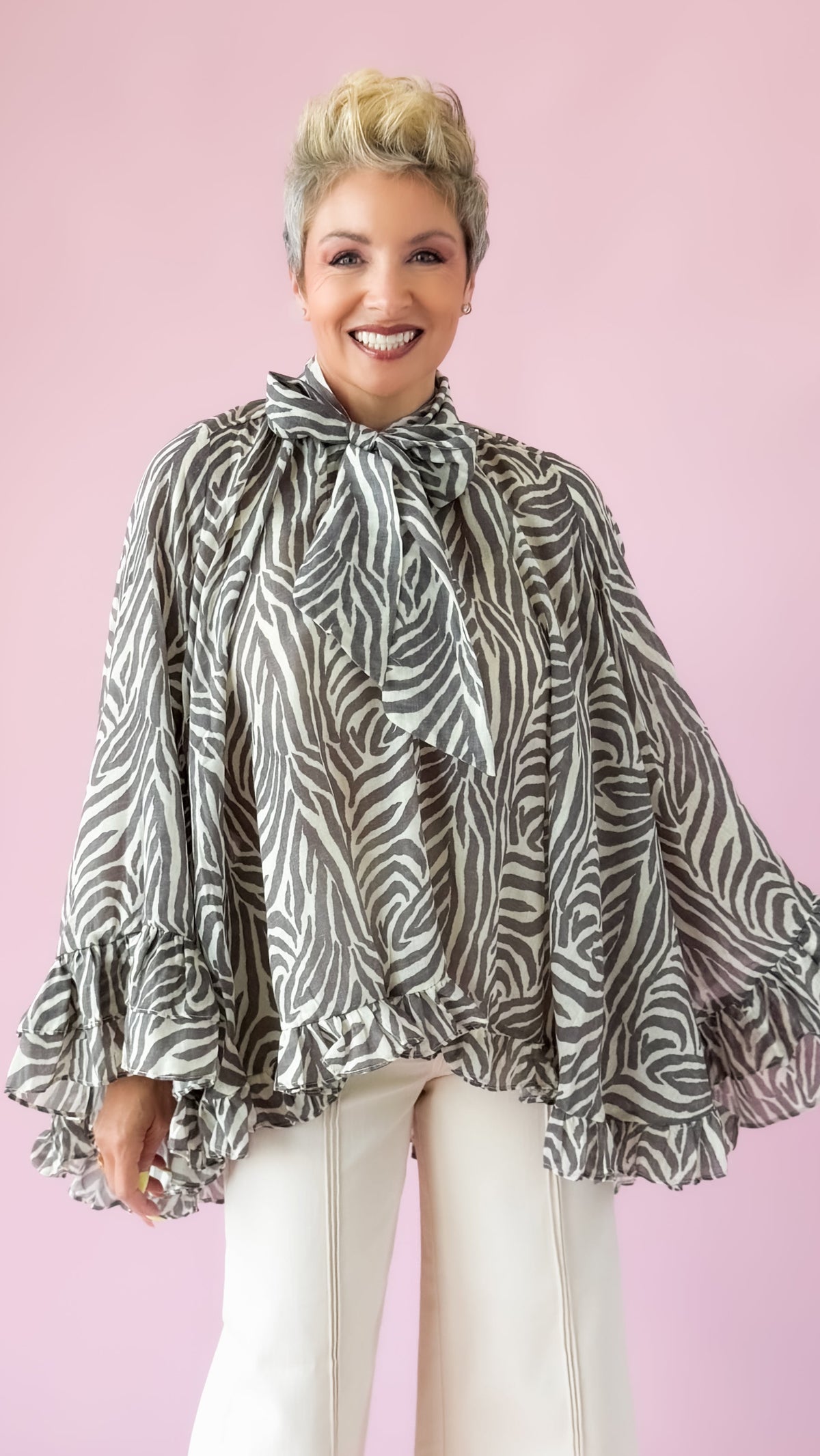 Oversized Zebra Blouse