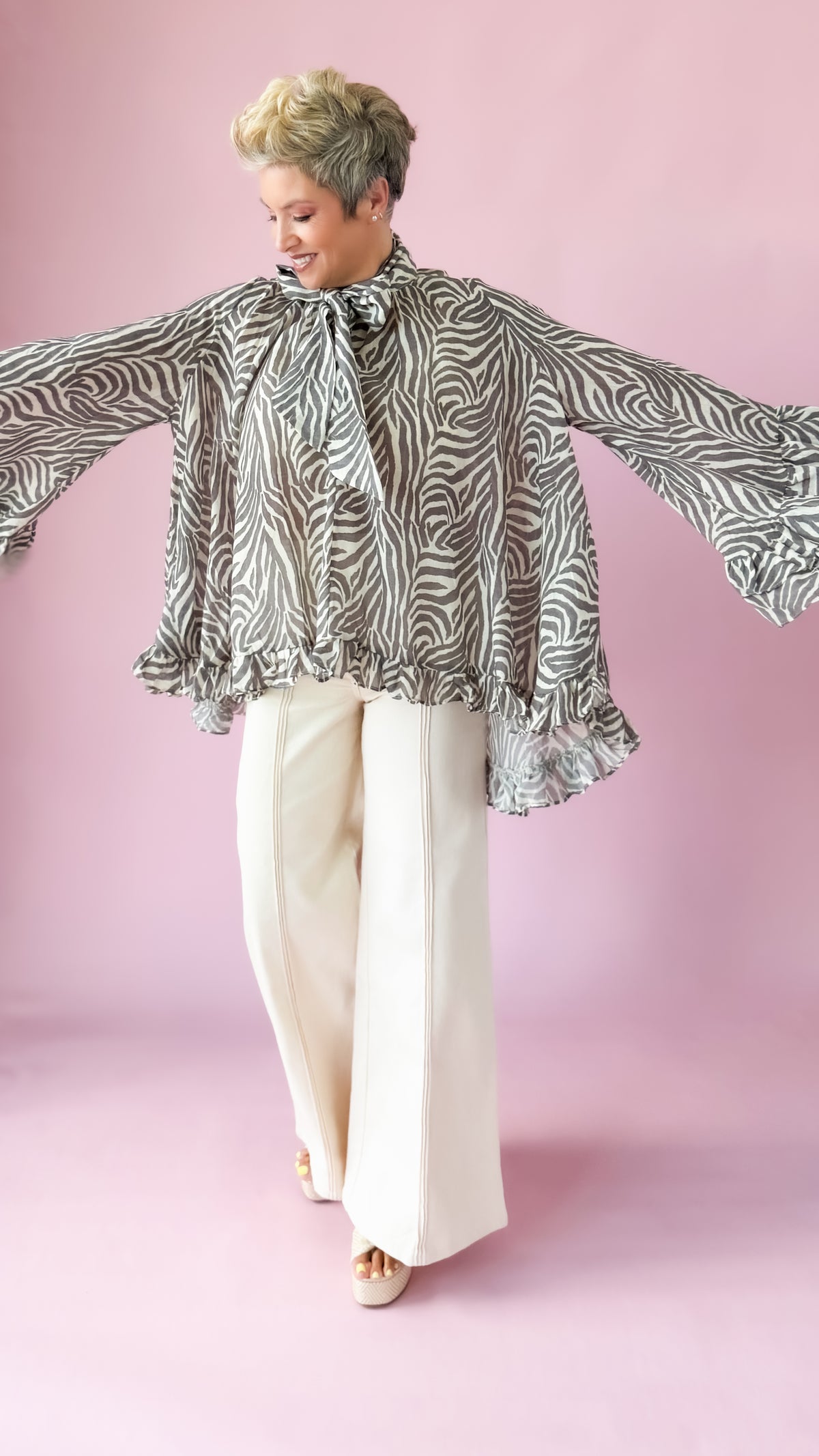Oversized Zebra Blouse