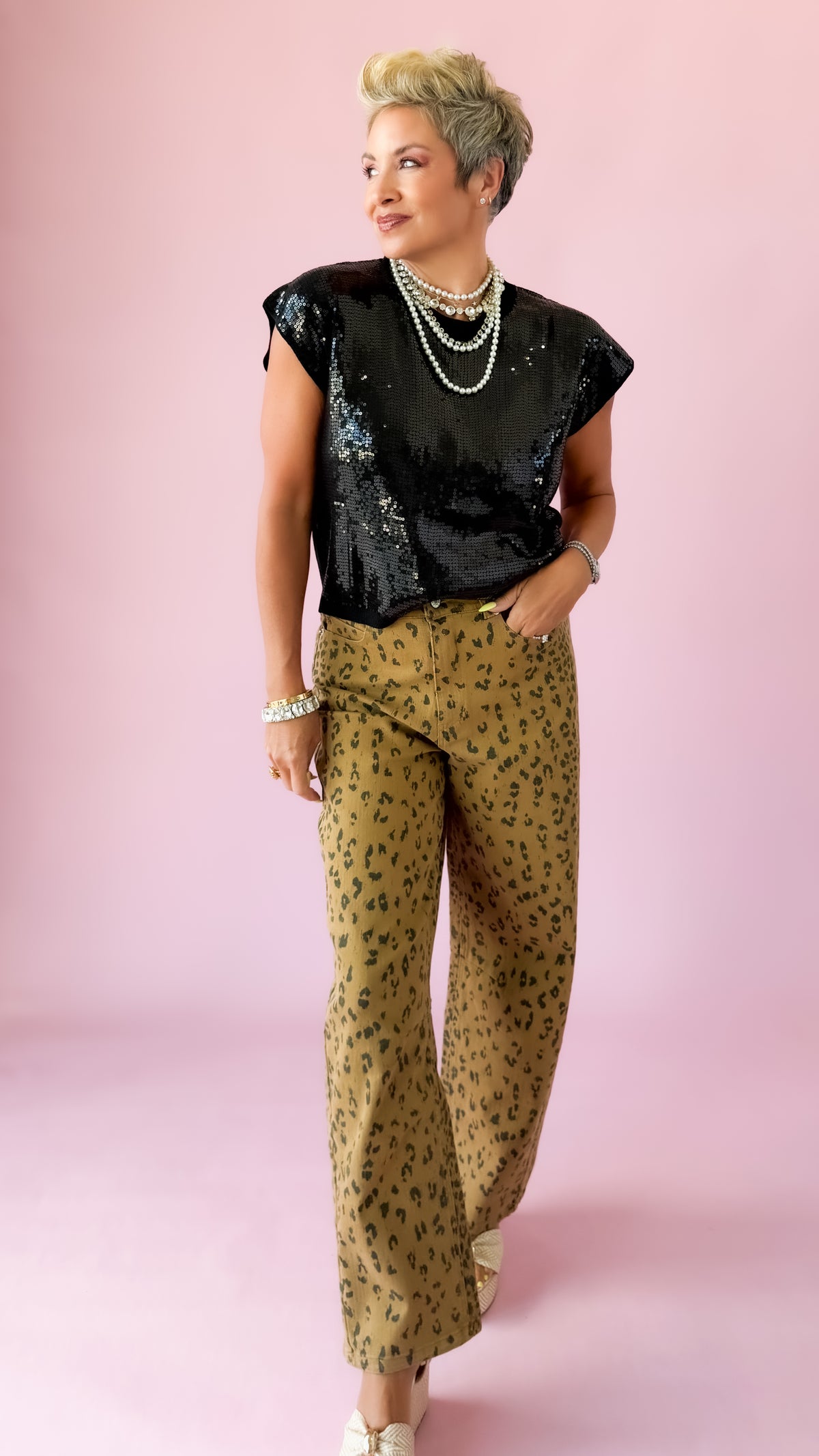 Tessa Cheetah Pants/Camel