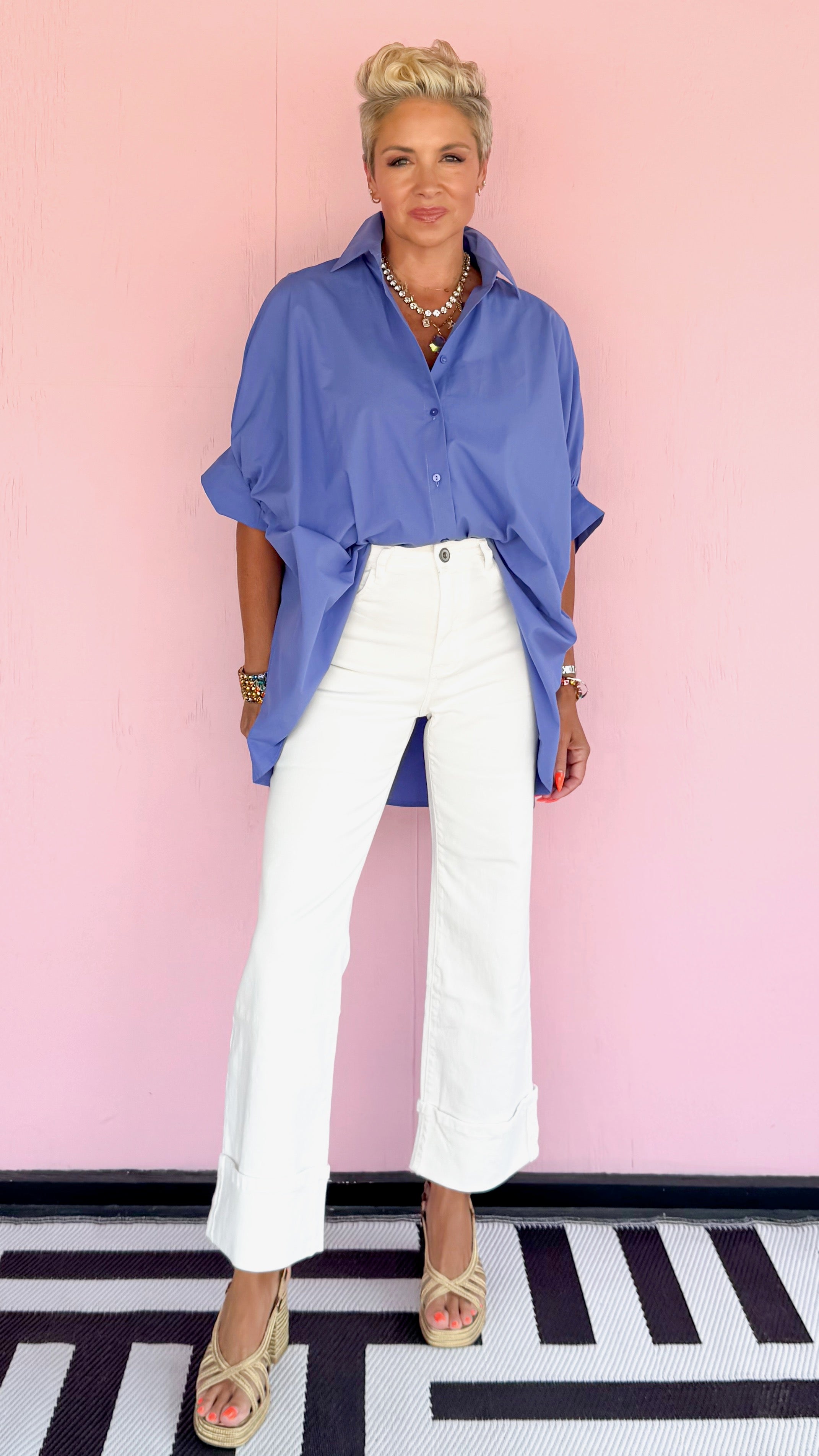 Oversized Short Sleeve Top