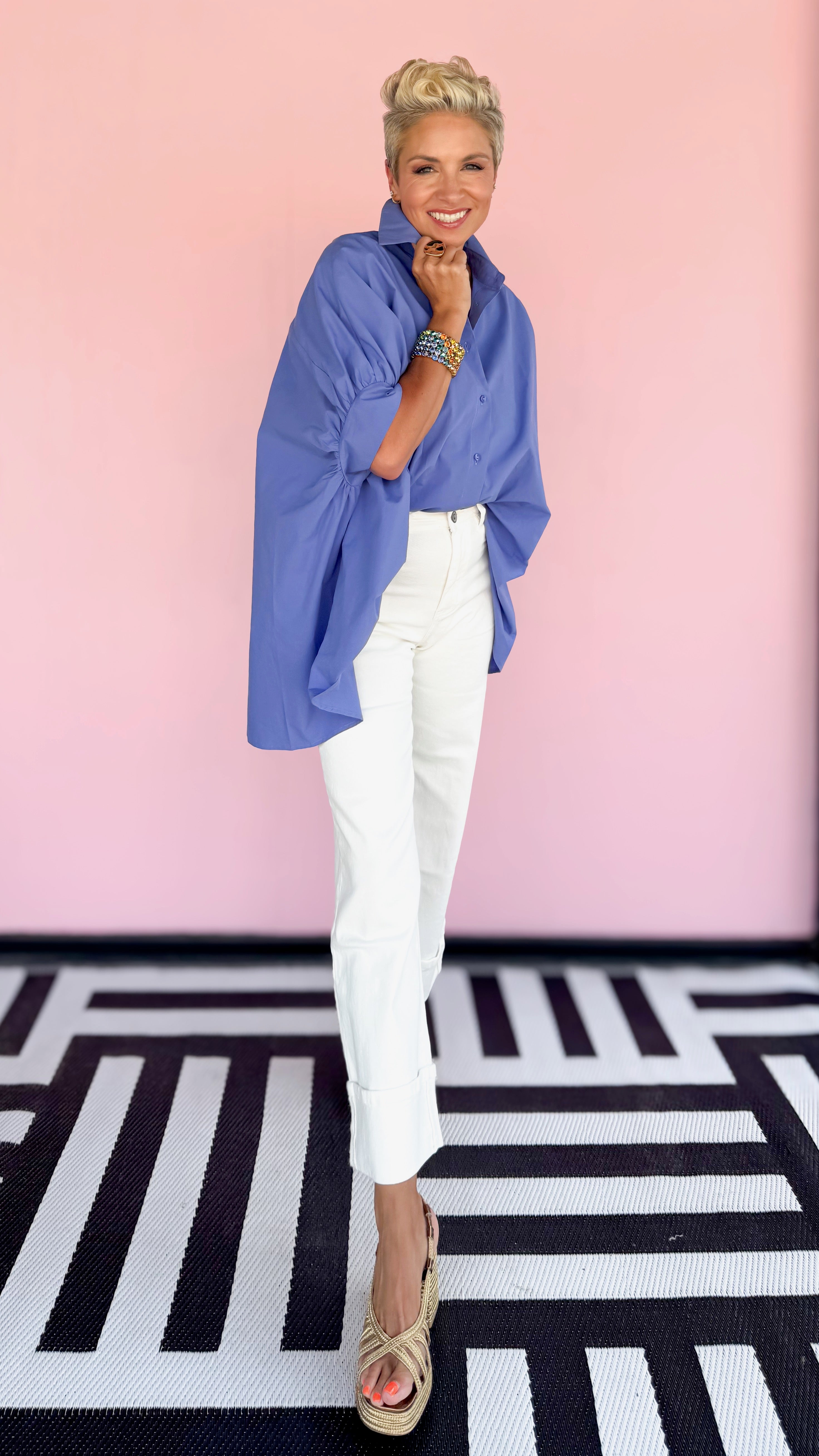 Oversized Short Sleeve Top