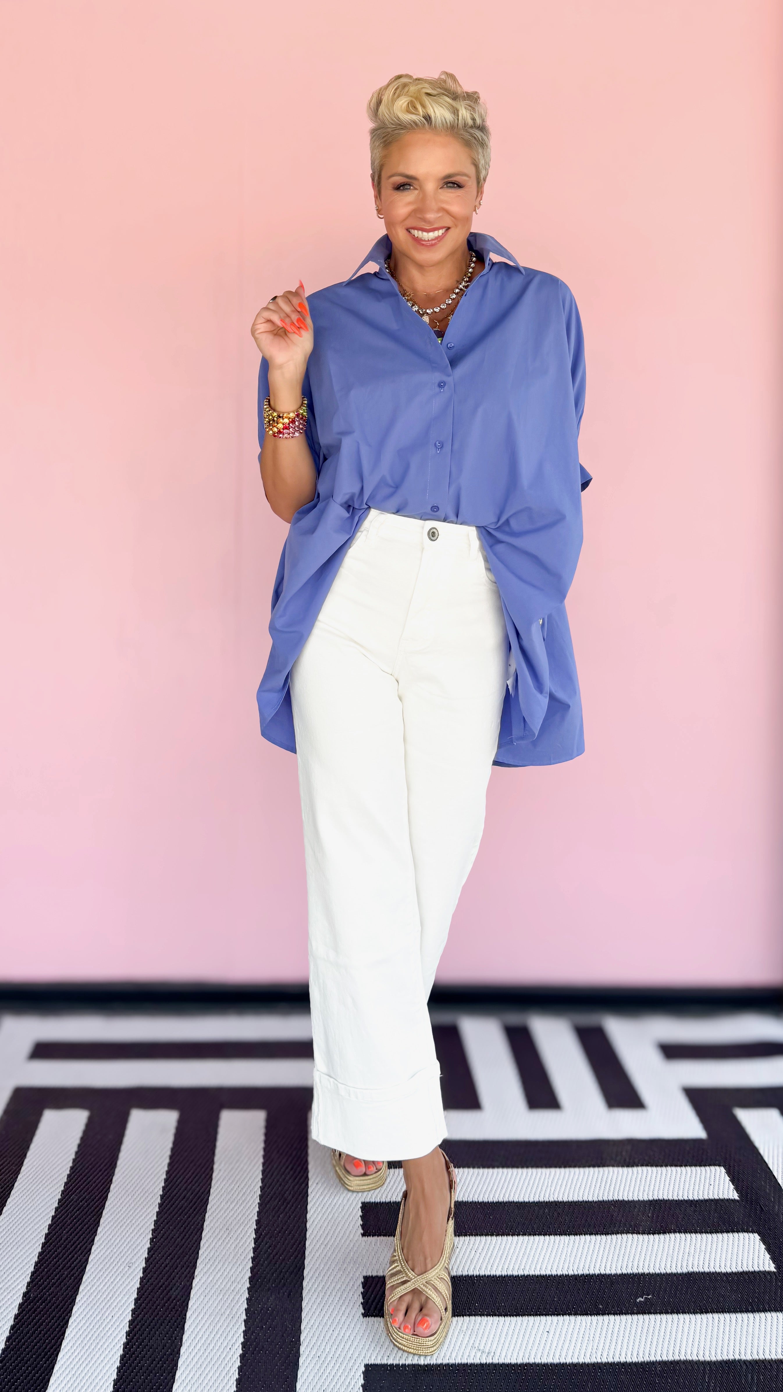 Oversized Short Sleeve Top