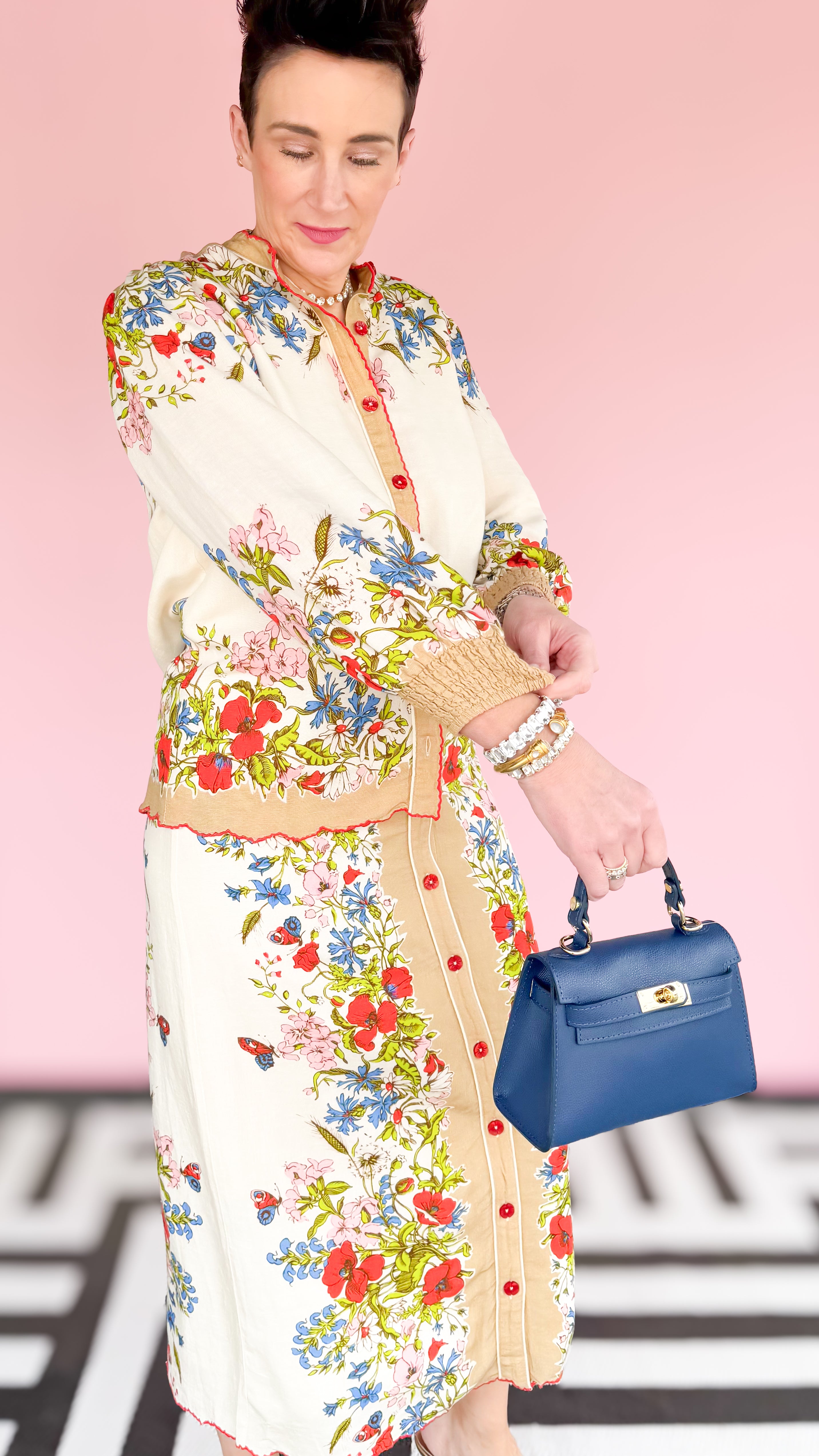 Butterfly Garden Linen Blouse - The BLVD