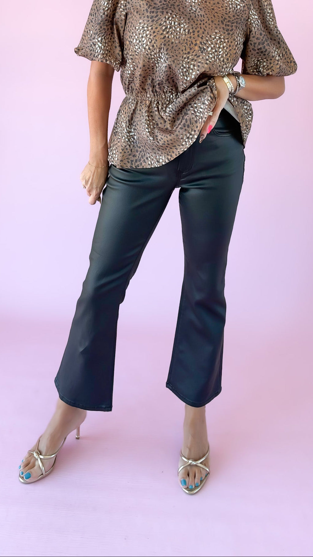 Jeanne Cropped Jeans/Black