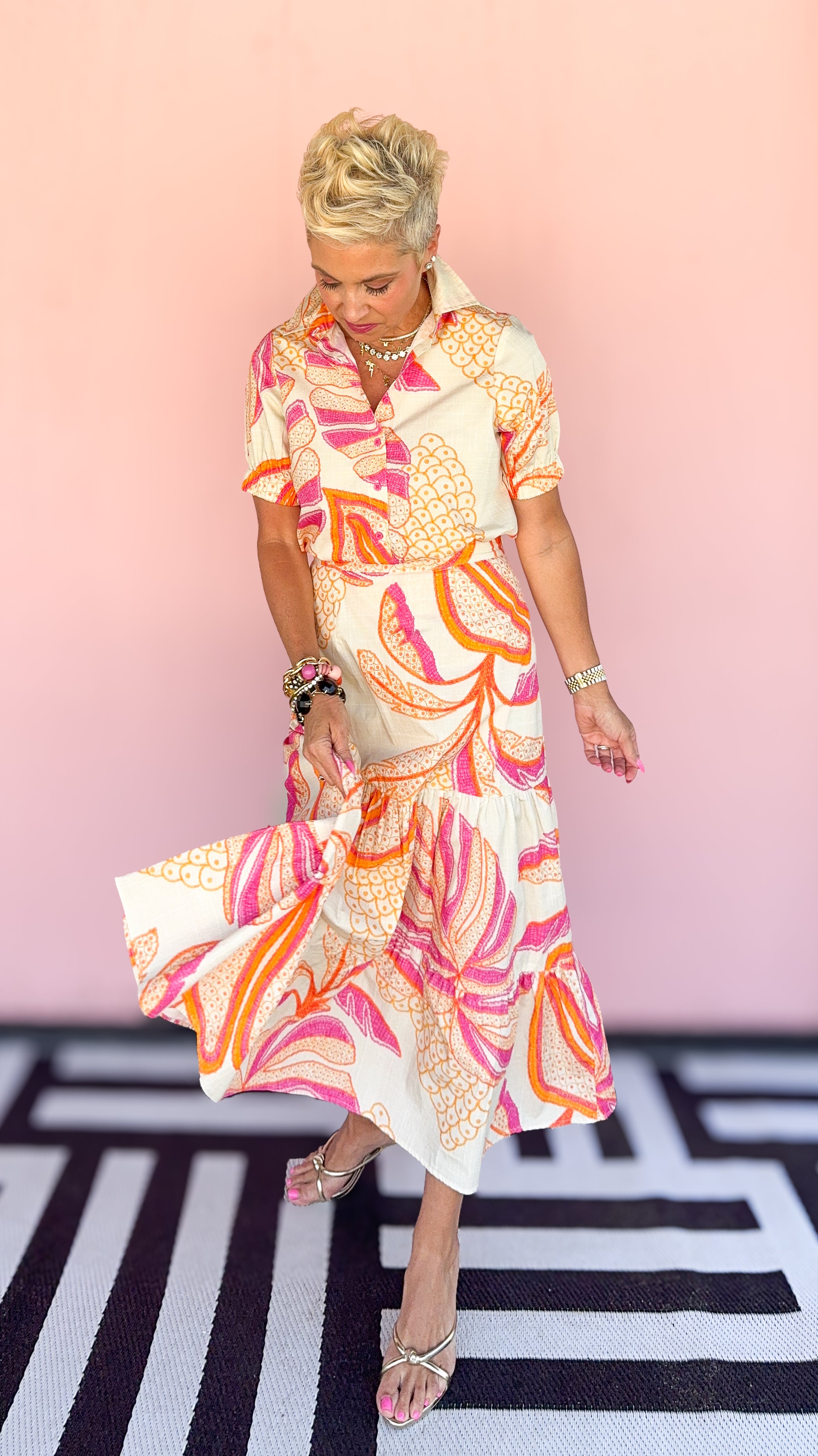Nico Palm Top/Pink