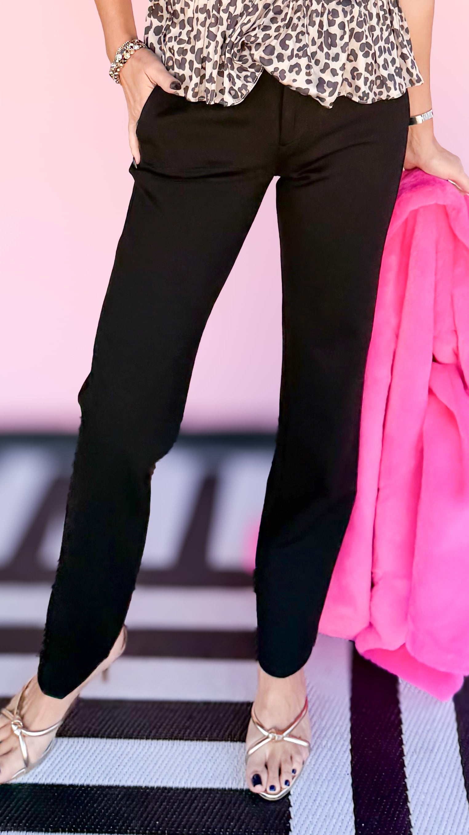 Kelsey Straight Leg Trouser 29”/Black