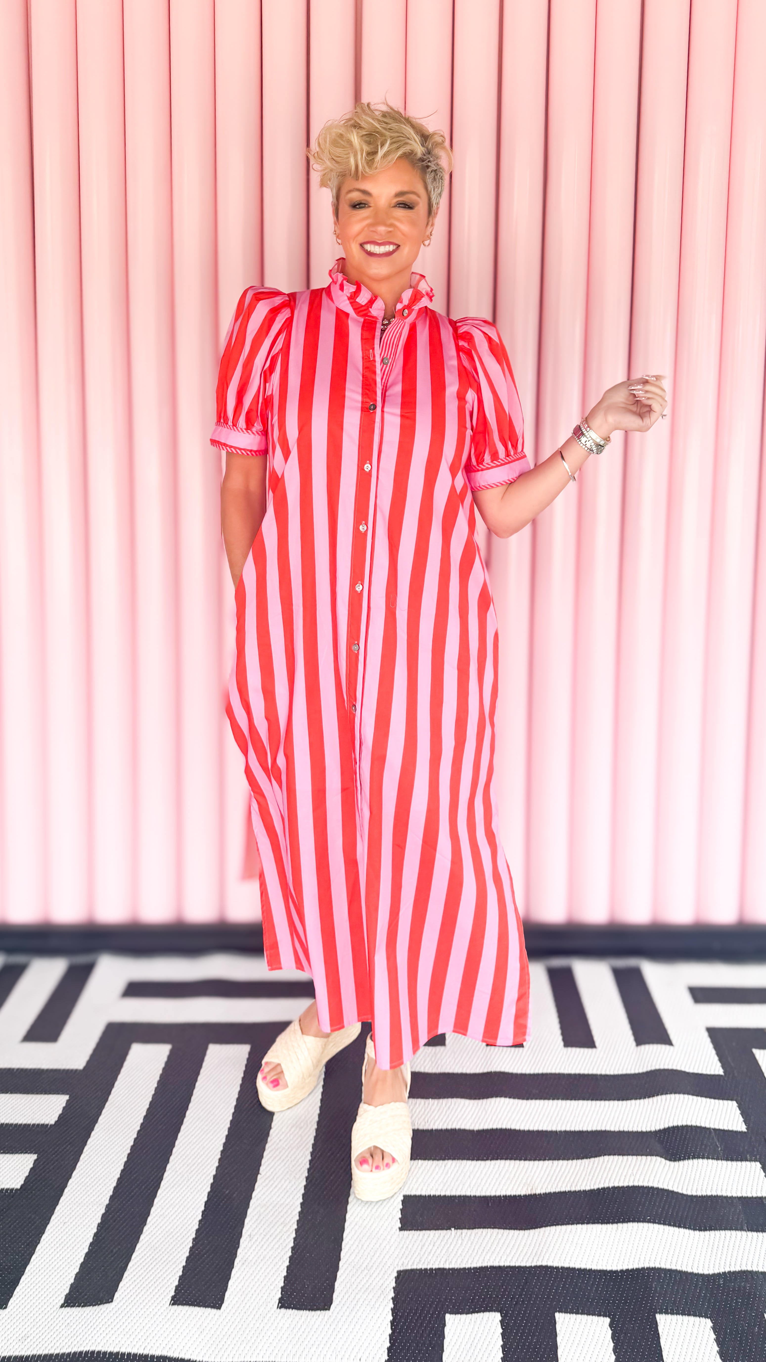 Alba Striped Maxi Dress