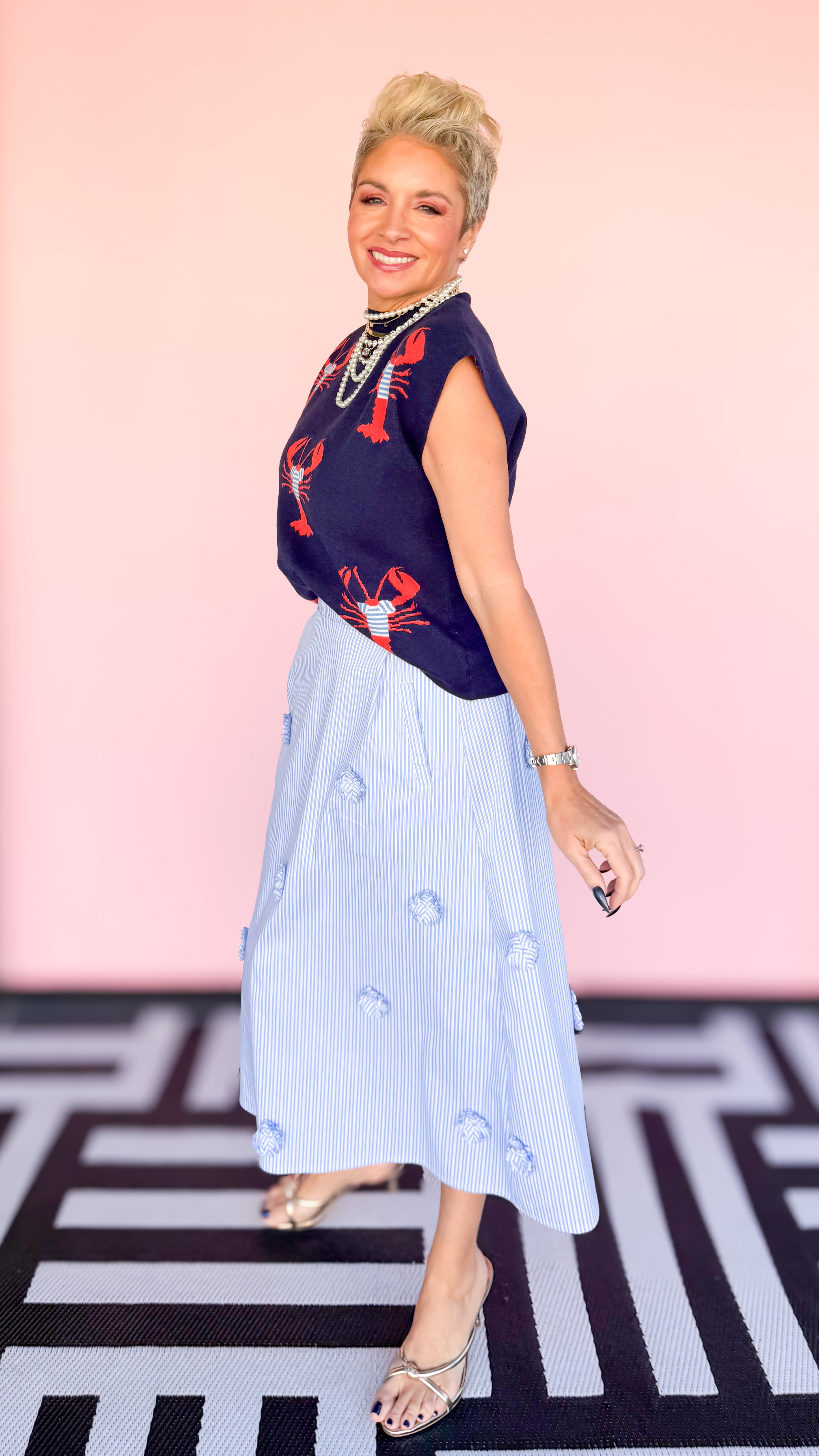 Loren Lobster Sleeveless Sweater