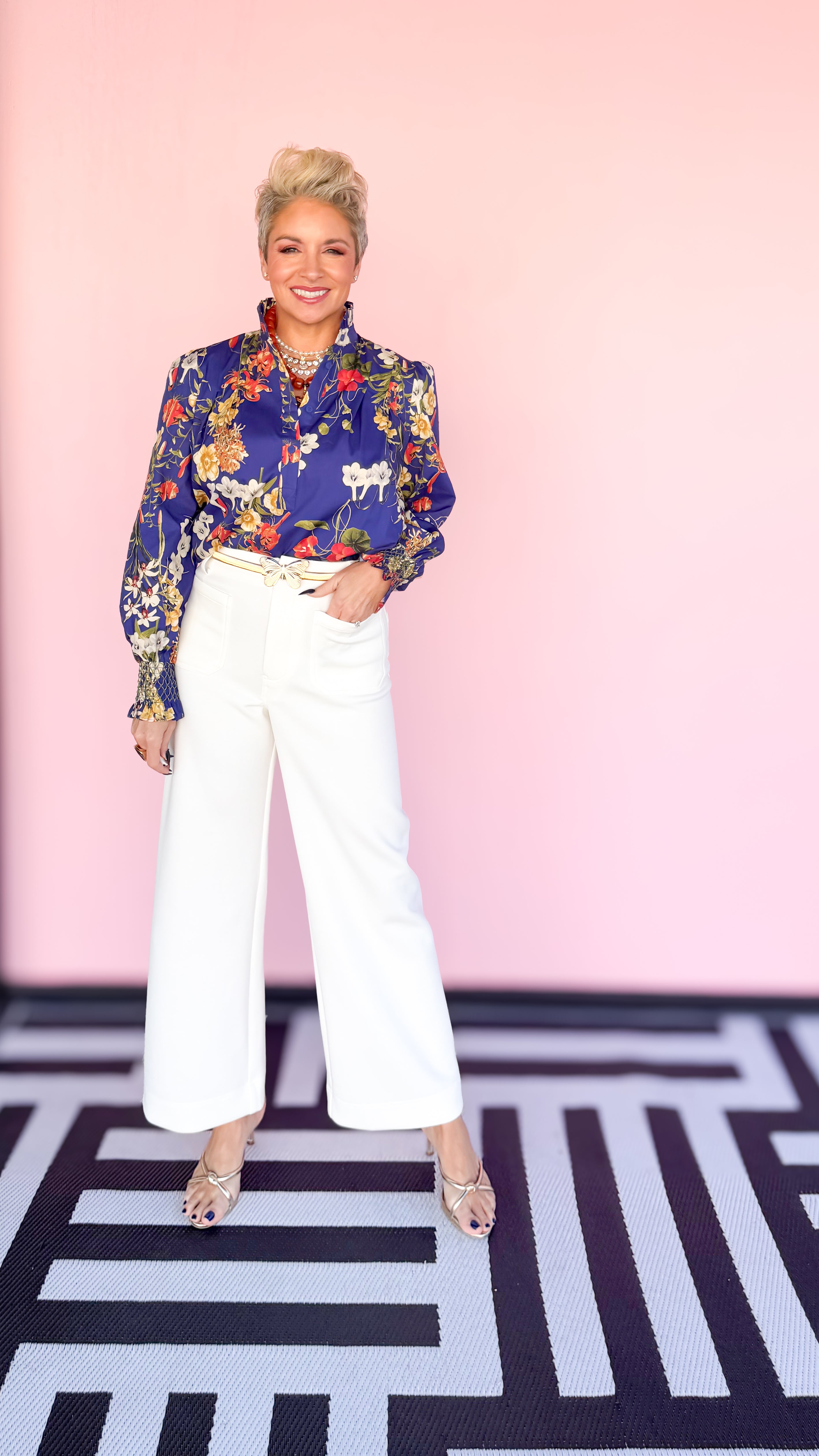 Margo Front Pocket Pants/Ivory