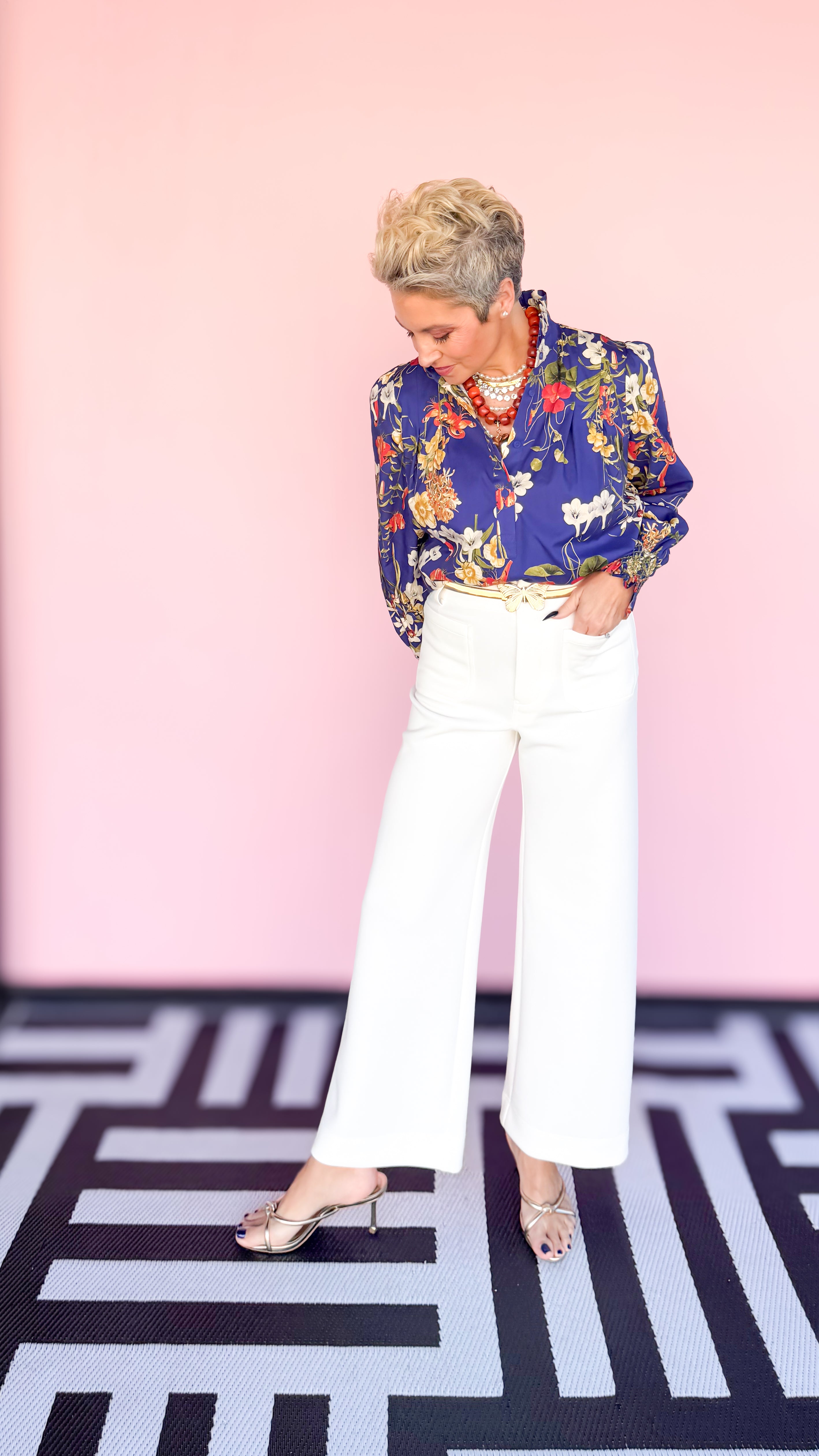 Margo Front Pocket Pants/Ivory