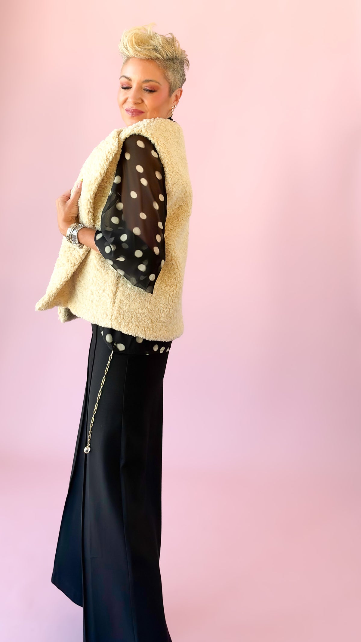 Crossover Sherpa Vest/Tan