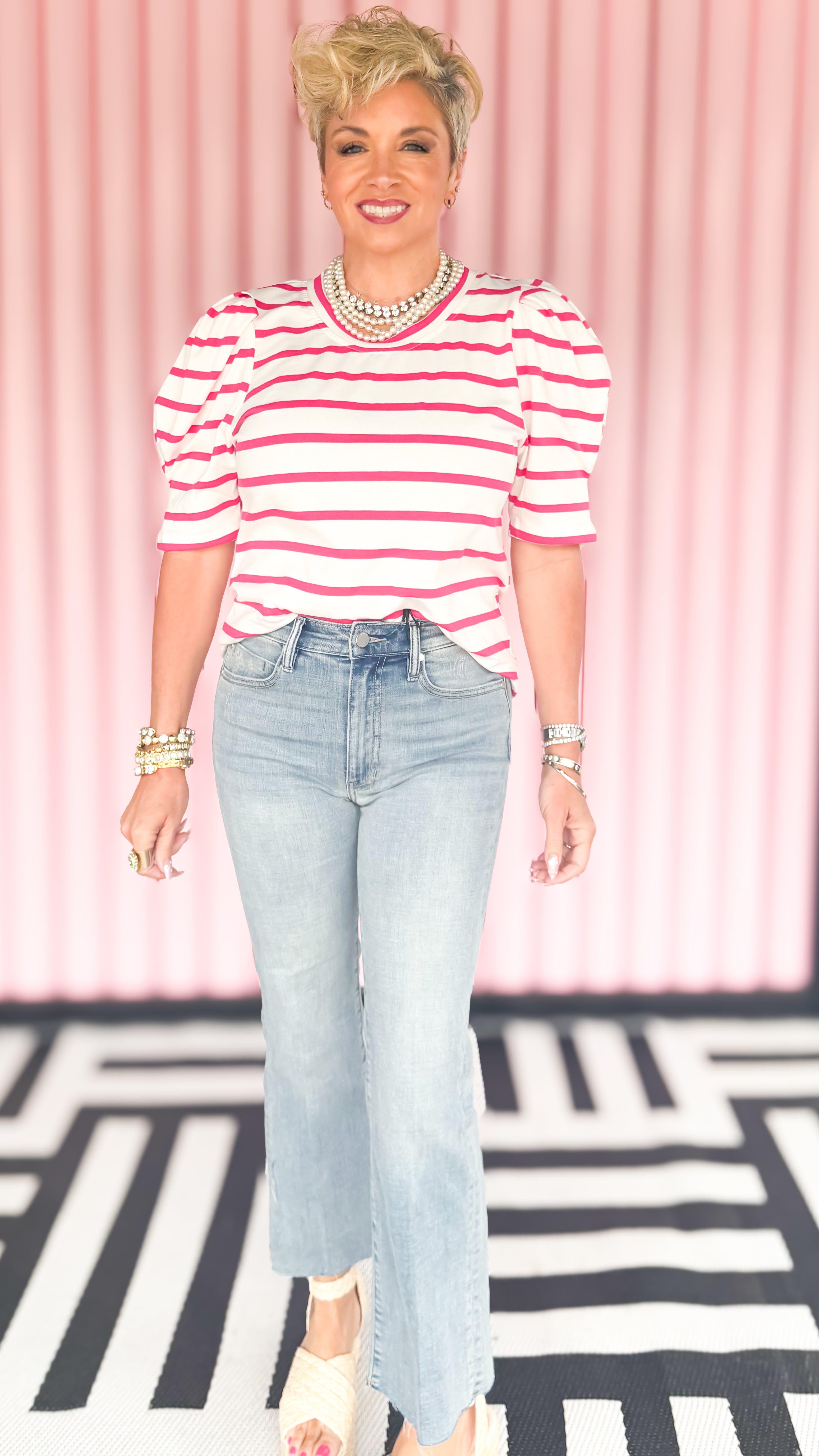 Hannah Crop Flare Cut Hem