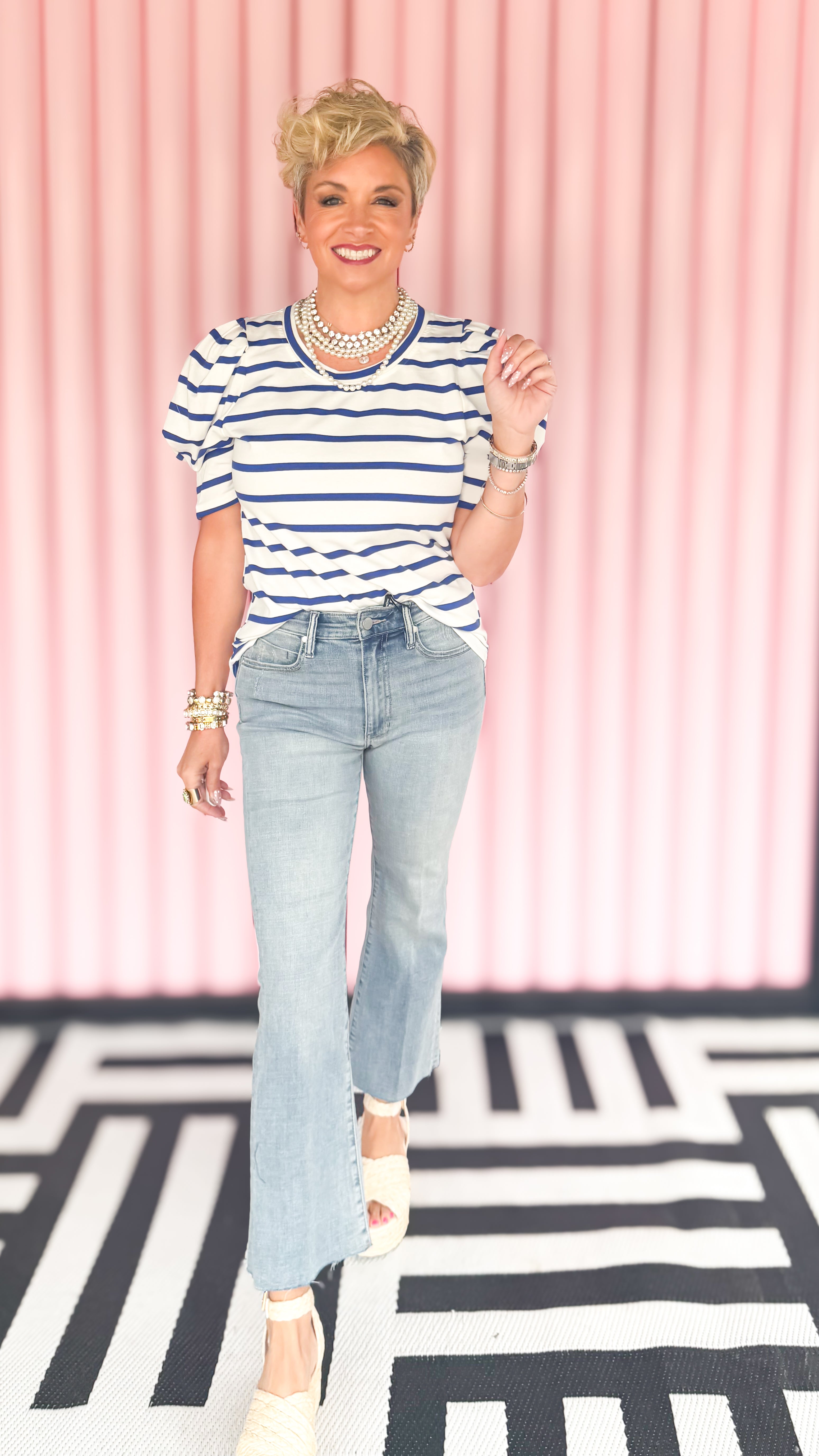 Hannah Crop Flare Cut Hem