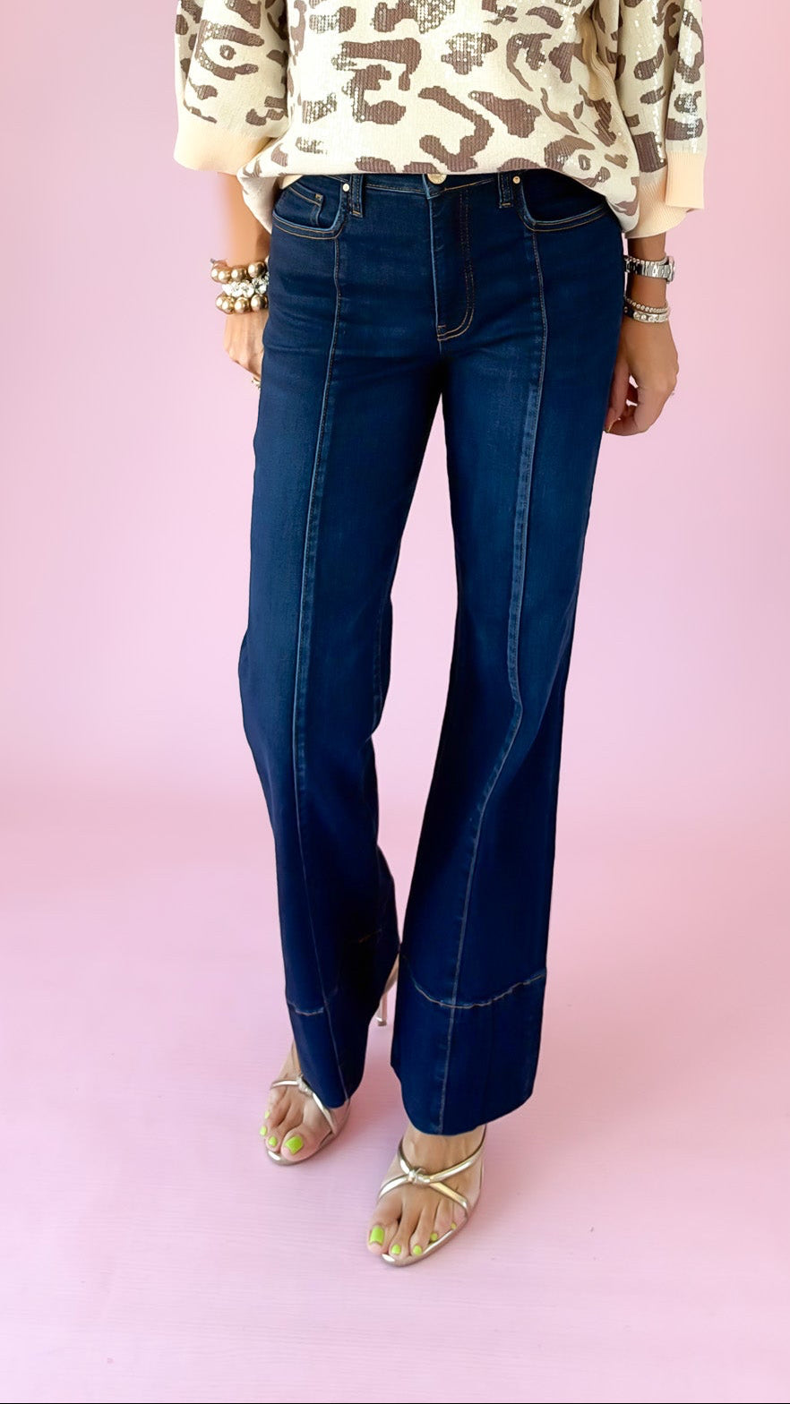 Kelsey Front Seam Flare Jeans
