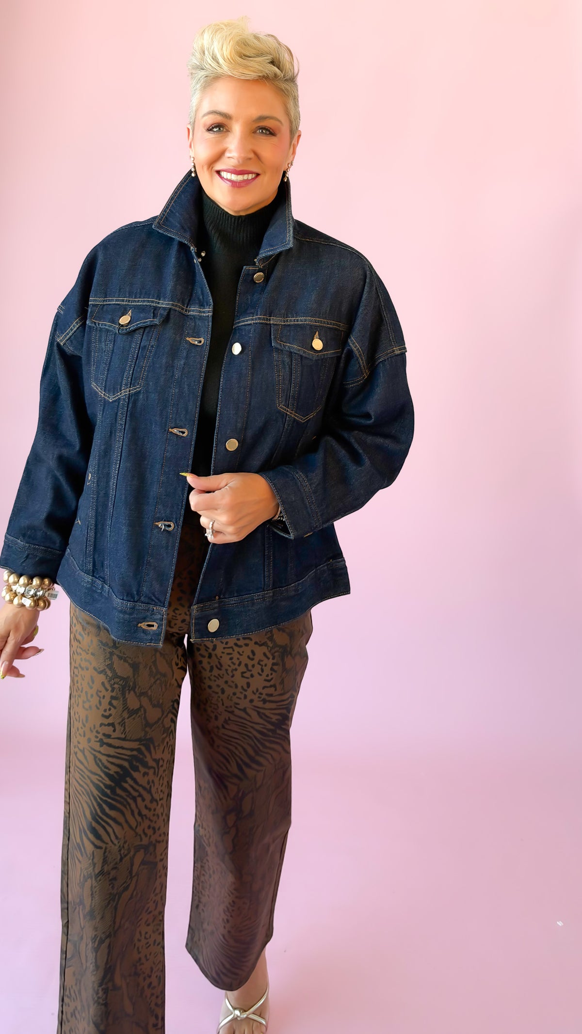 Drop Shoulder Jean Jacket/Indigo