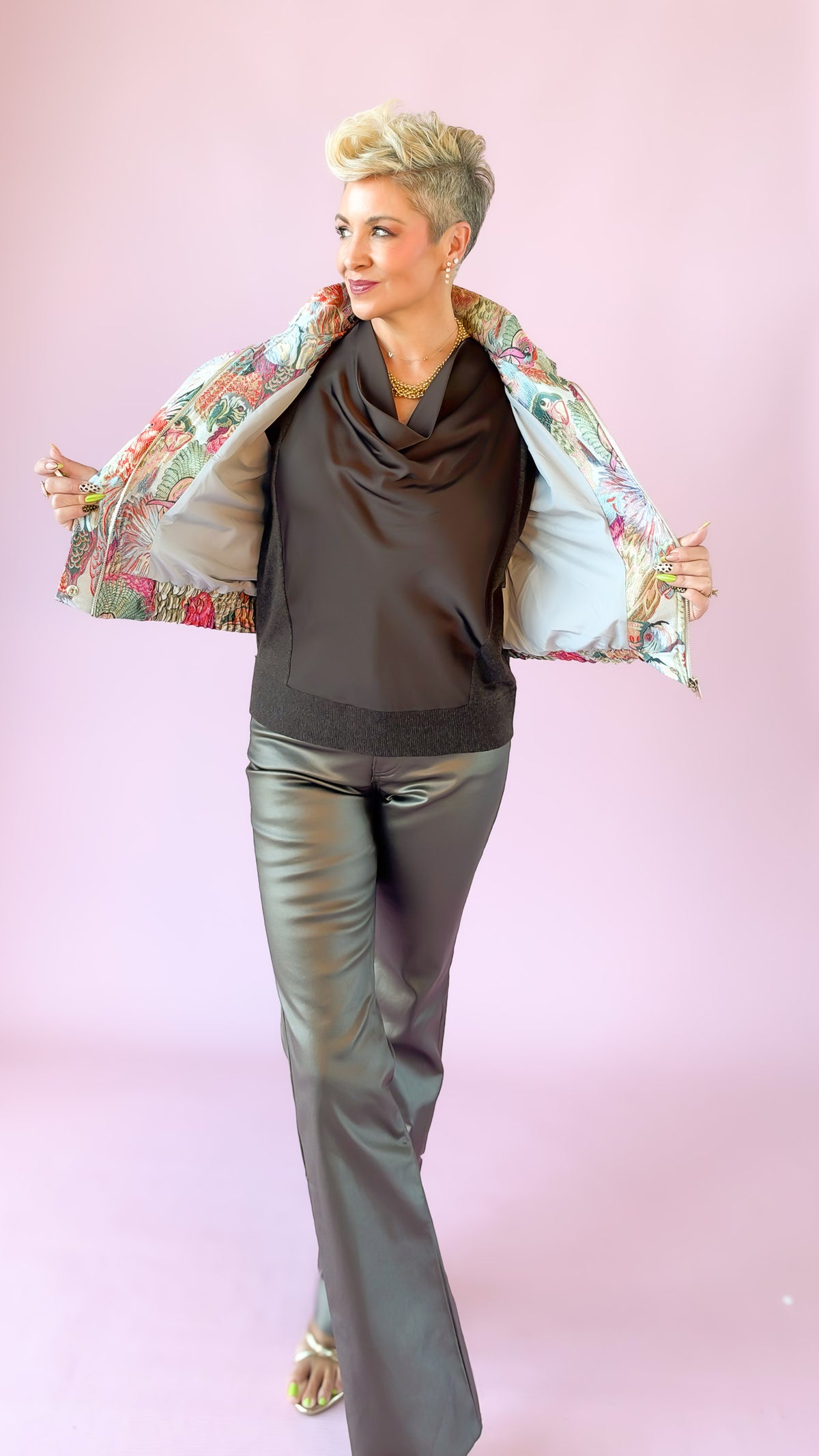 Juliette Drape Neck Top/Java