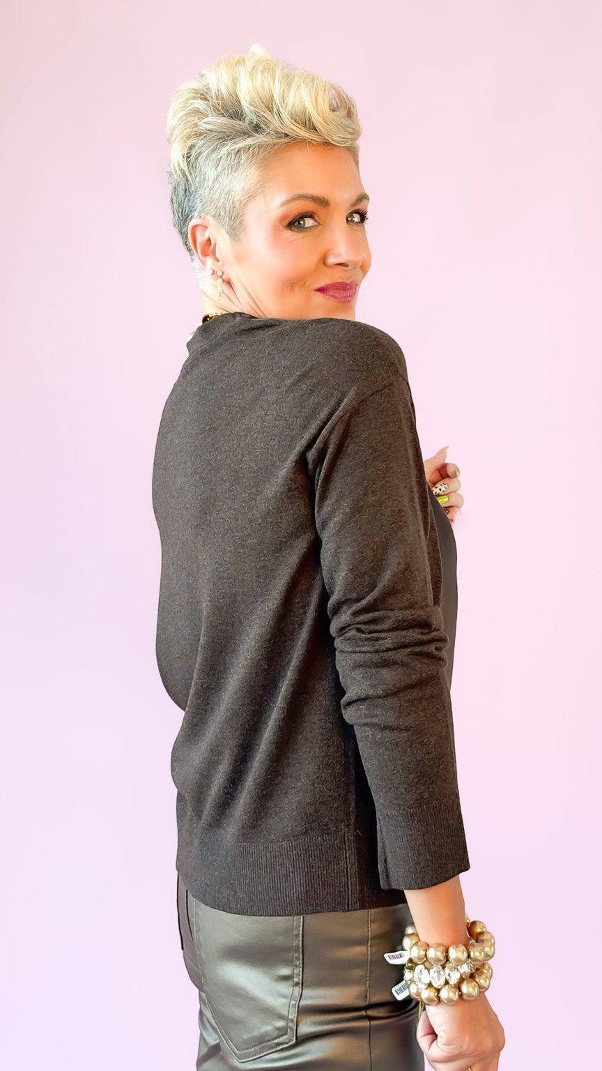Juliette Drape Neck Top/Java
