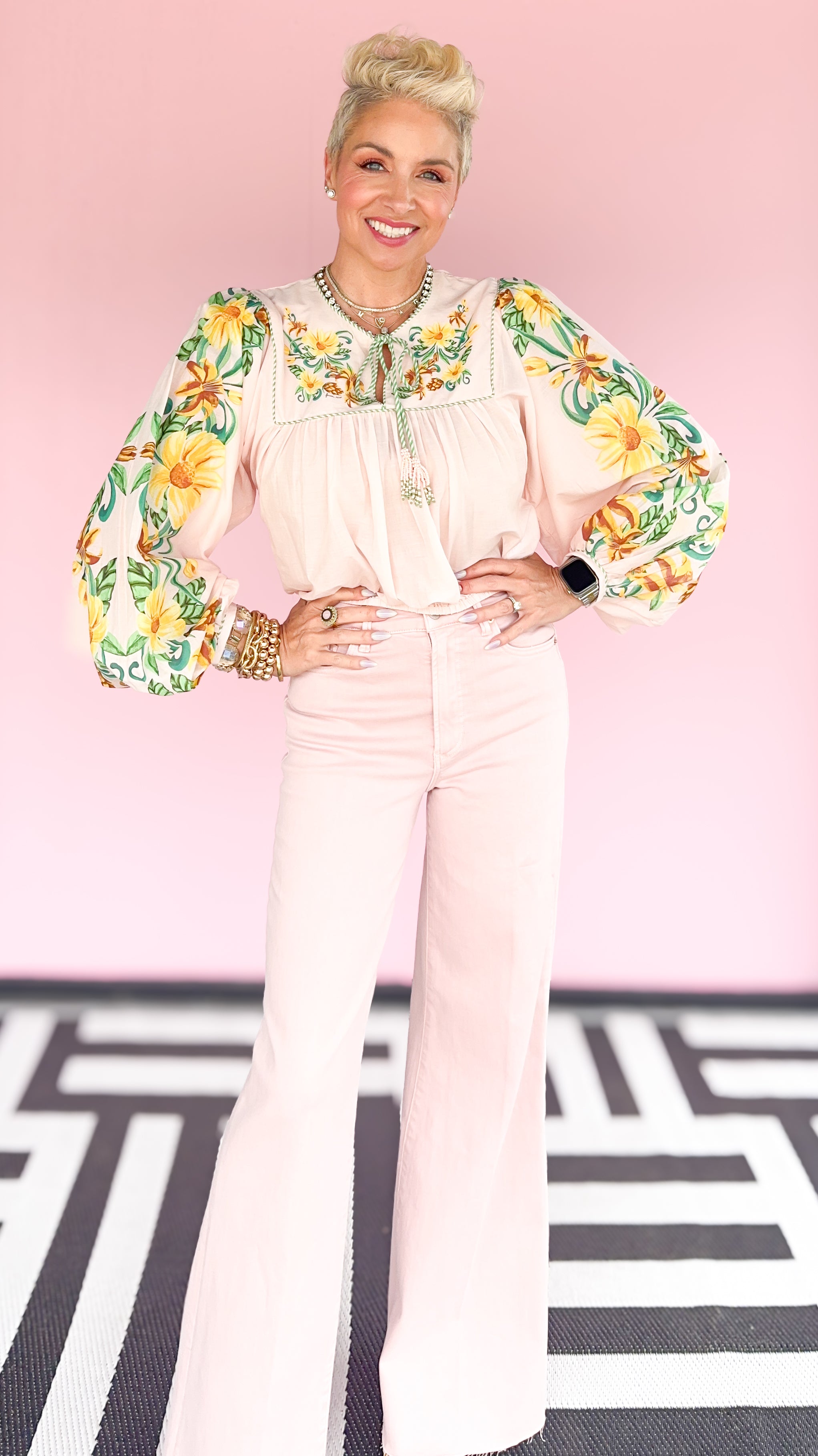 Botanical Beauty Top/Pink - The BLVD