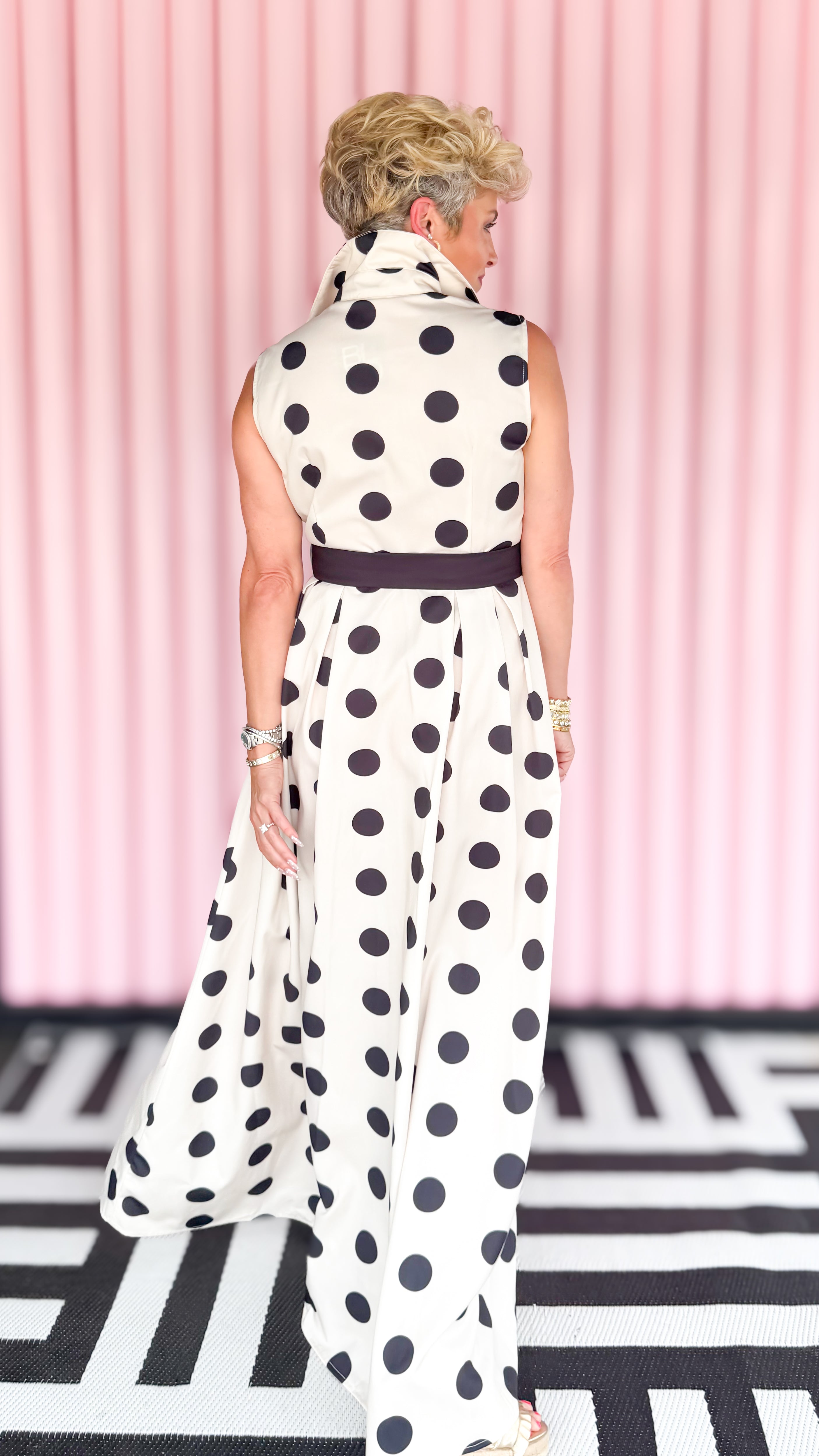Polka Dot Belted Shirt Dress
