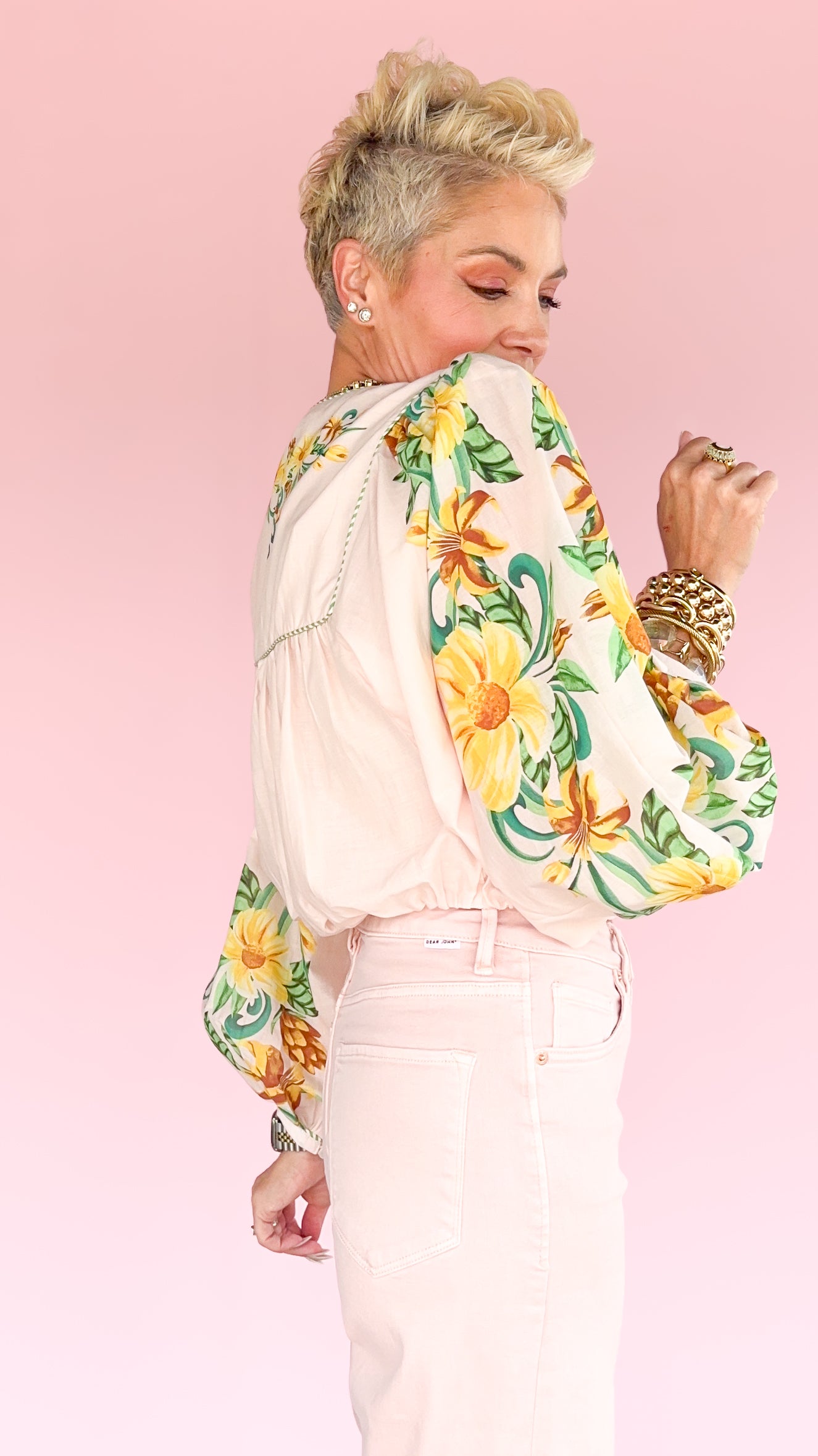 Botanical Beauty Top/Pink - The BLVD