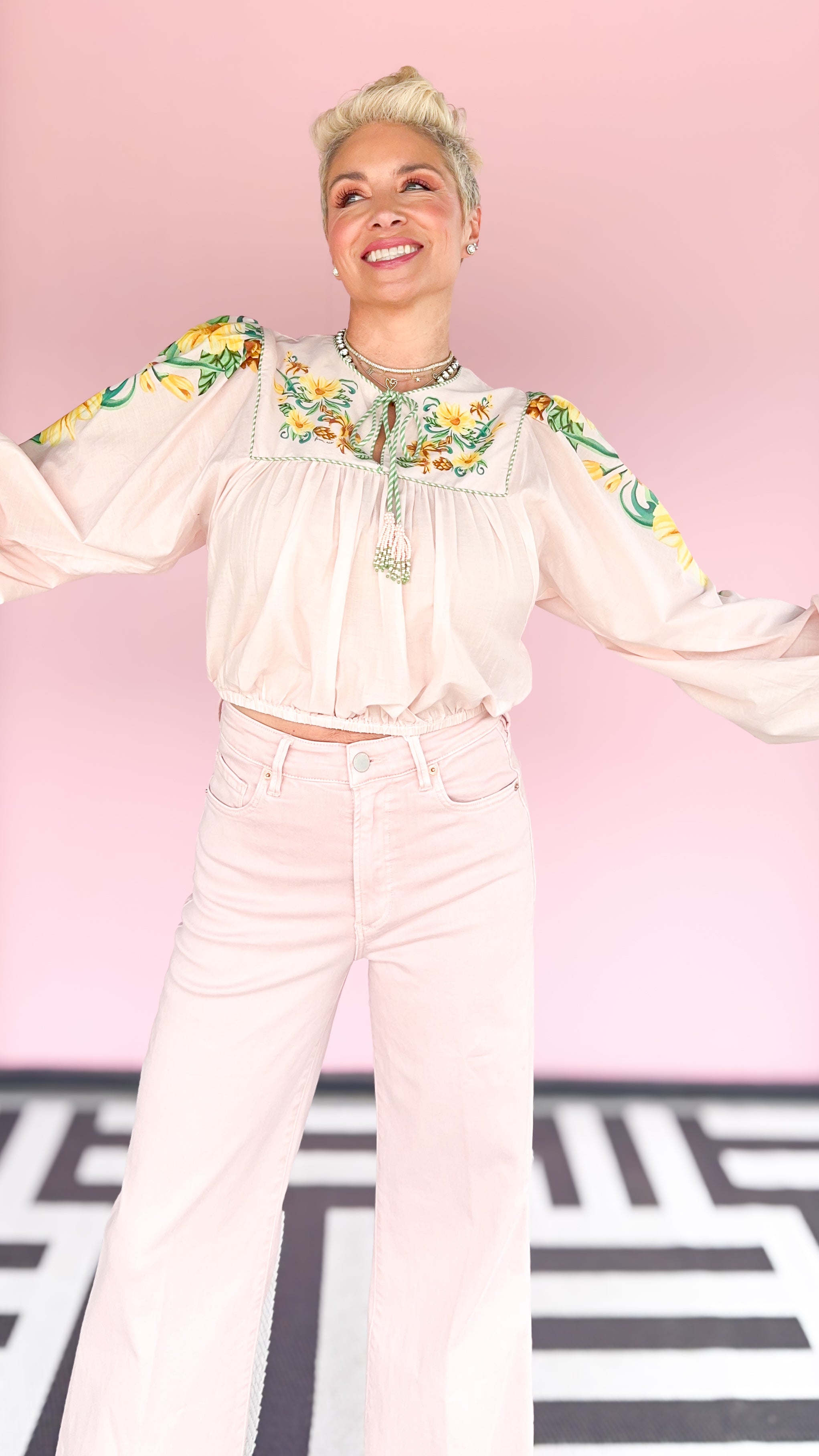 Botanical Beauty Top/Pink - The BLVD