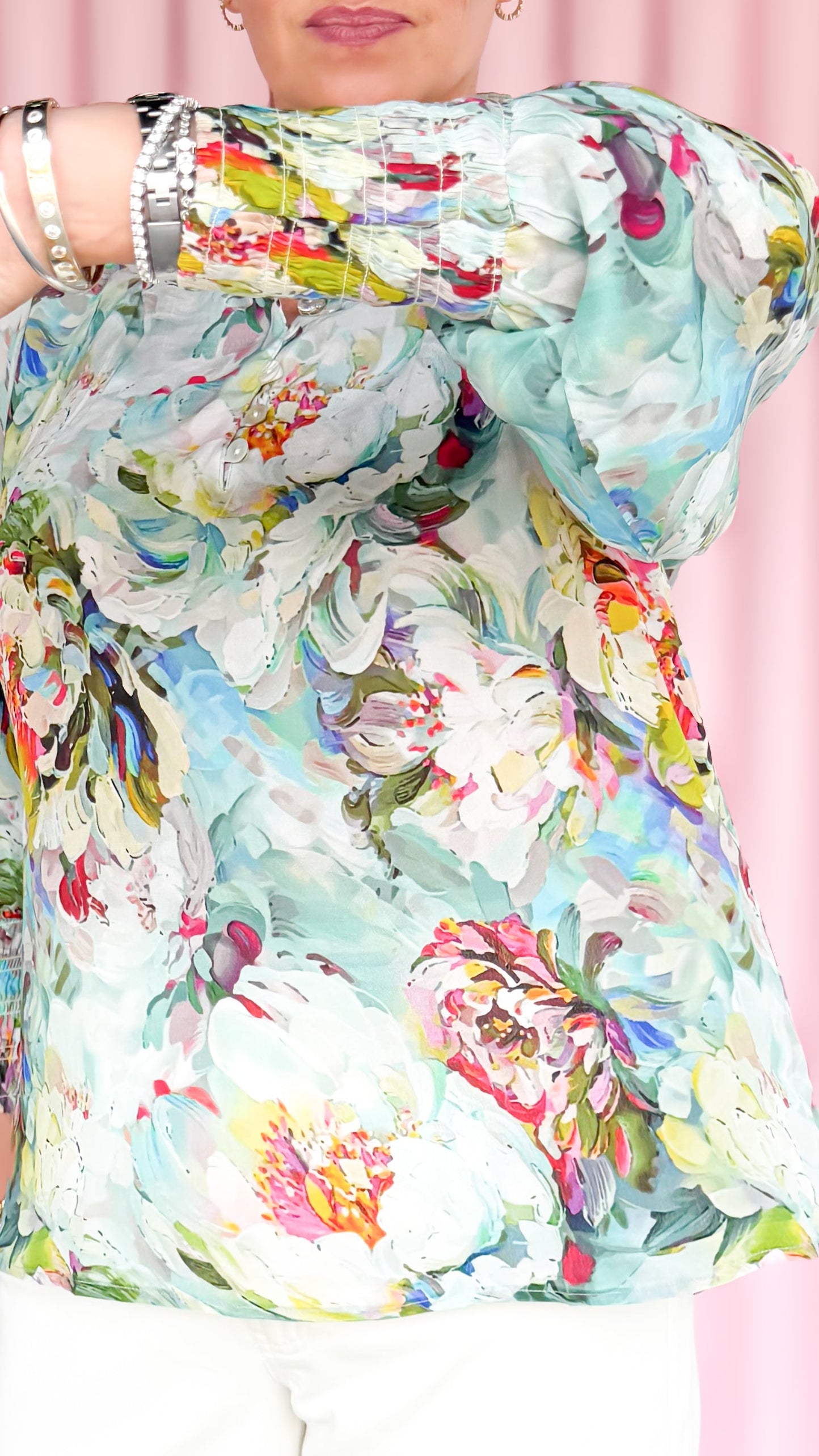 Peony Puff Sleeve Blouse