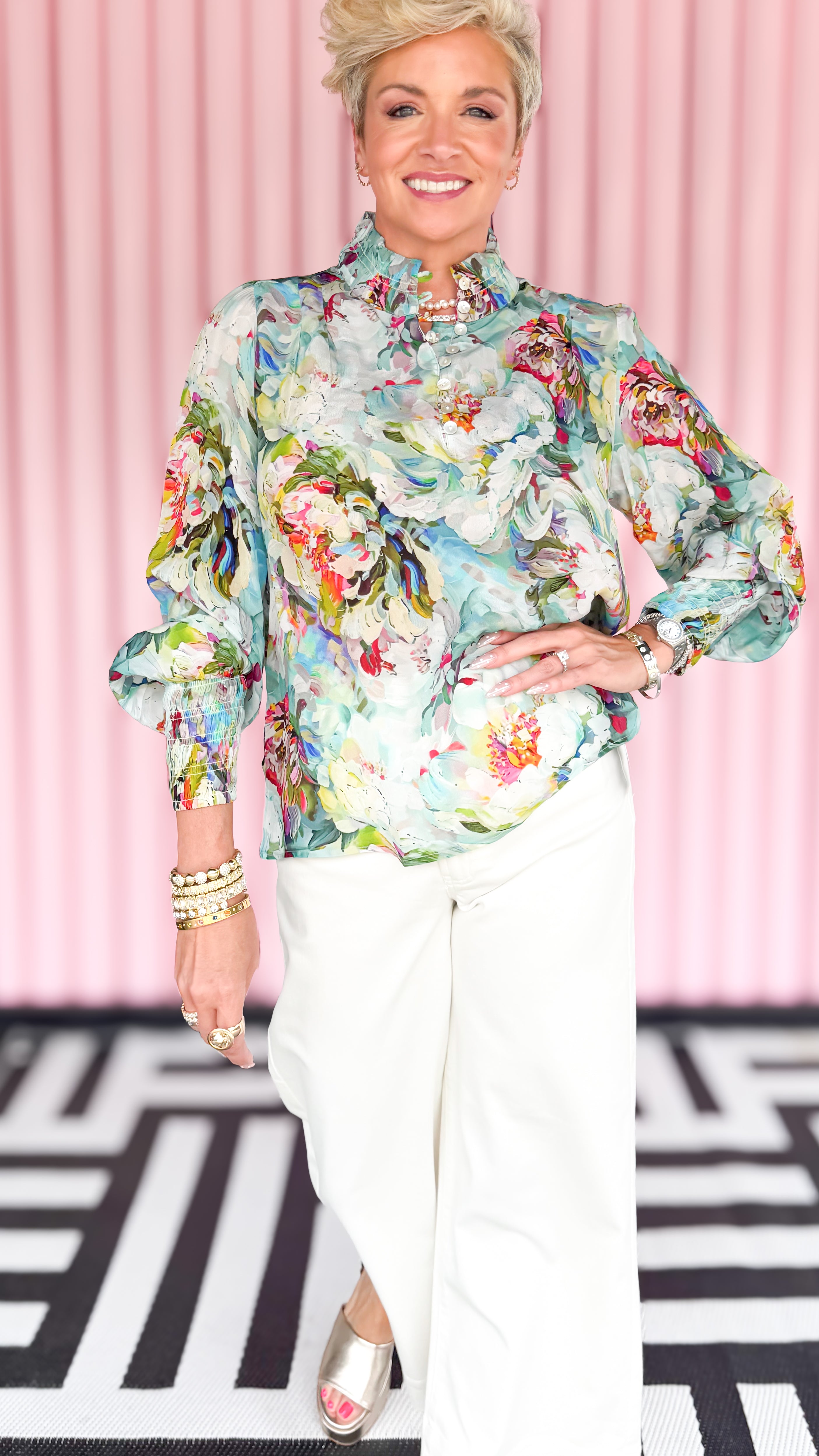 Peony Puff Sleeve Blouse