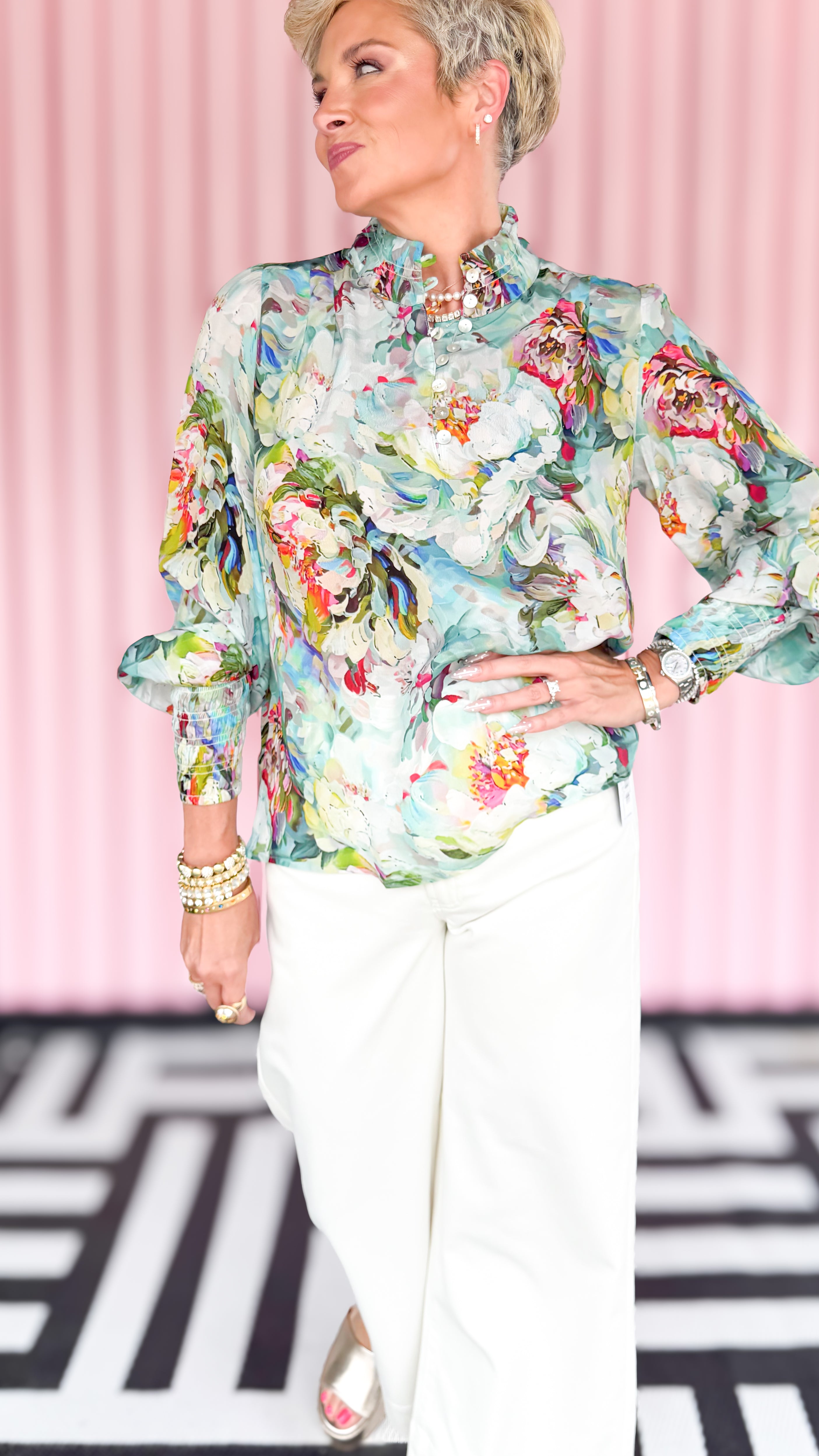 Peony Puff Sleeve Blouse