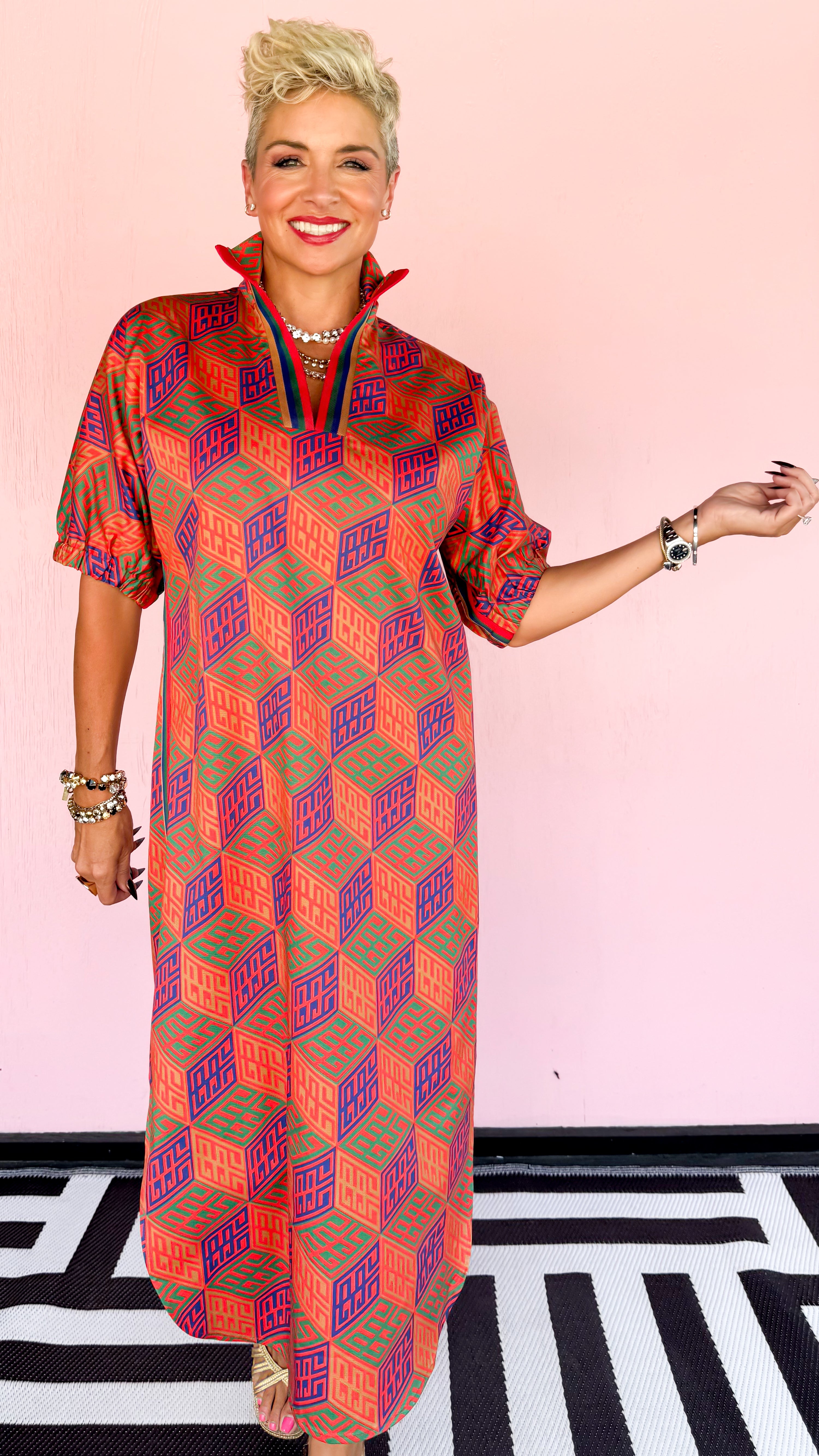 Poppy Caftan/Vintage Monogram - The BLVD