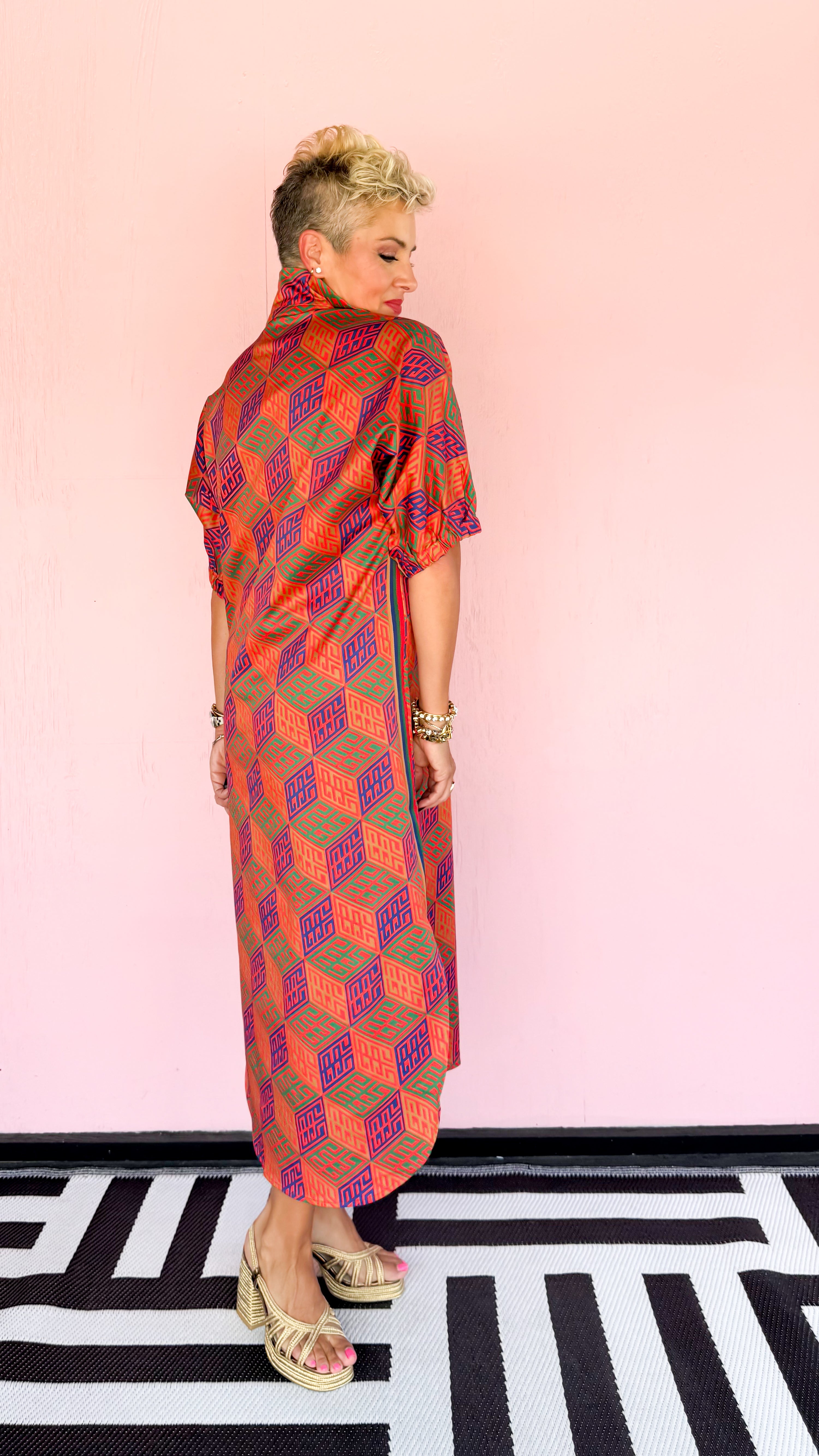 Poppy Caftan/Vintage Monogram - The BLVD