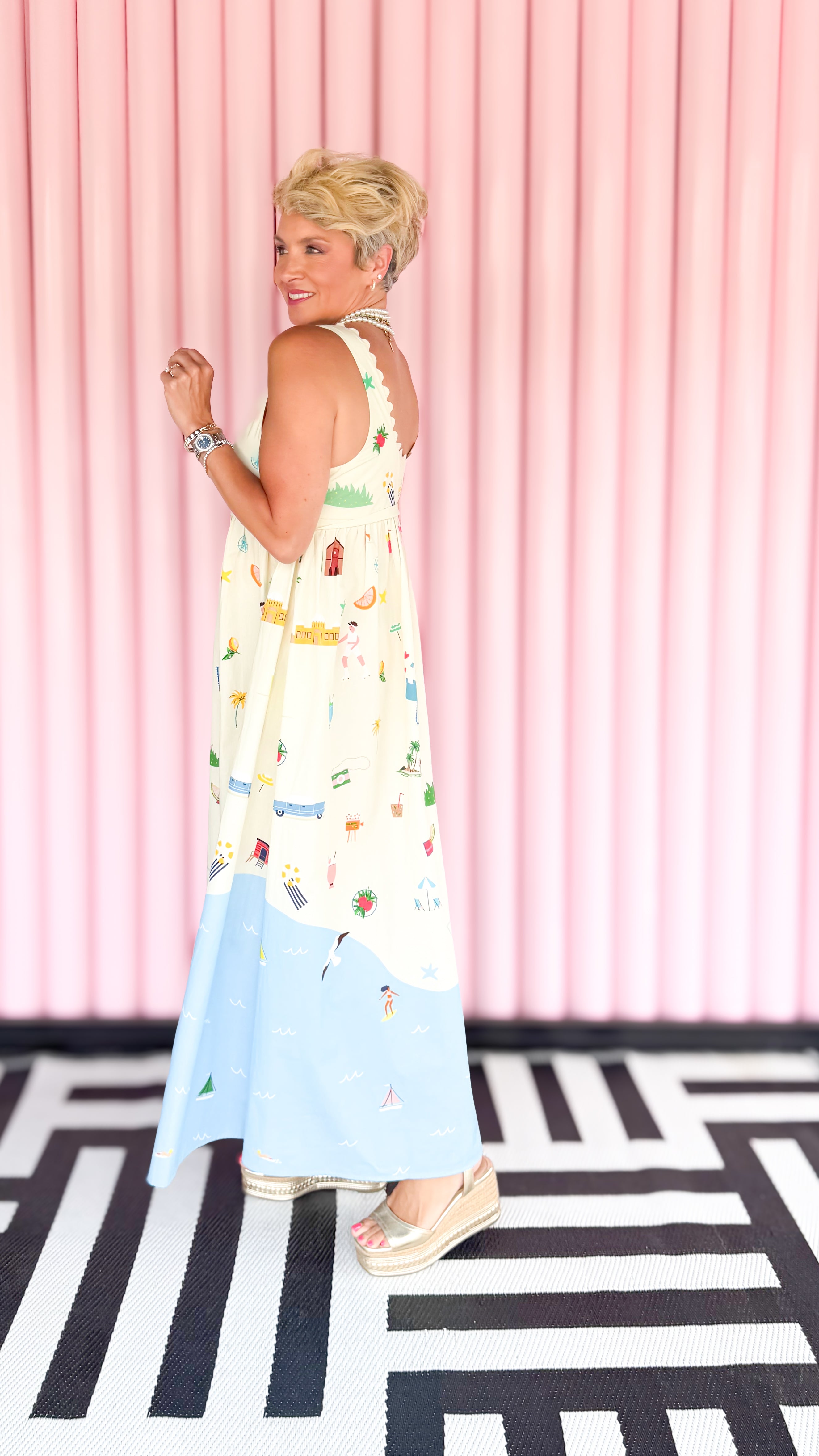 Livana dress worn on model - side view - BLVD Boutik