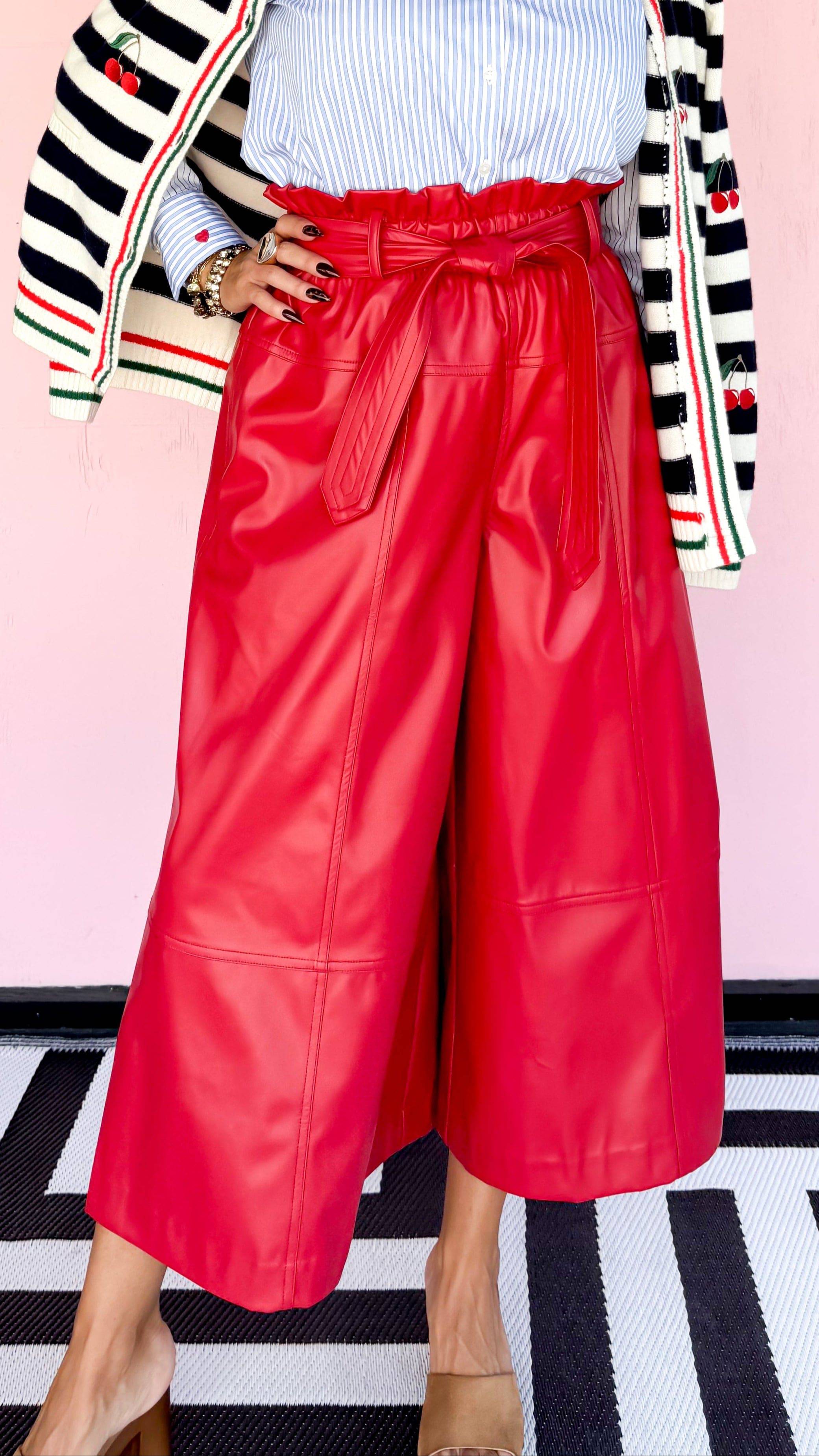 Faux Leather Crop Pant - The BLVD