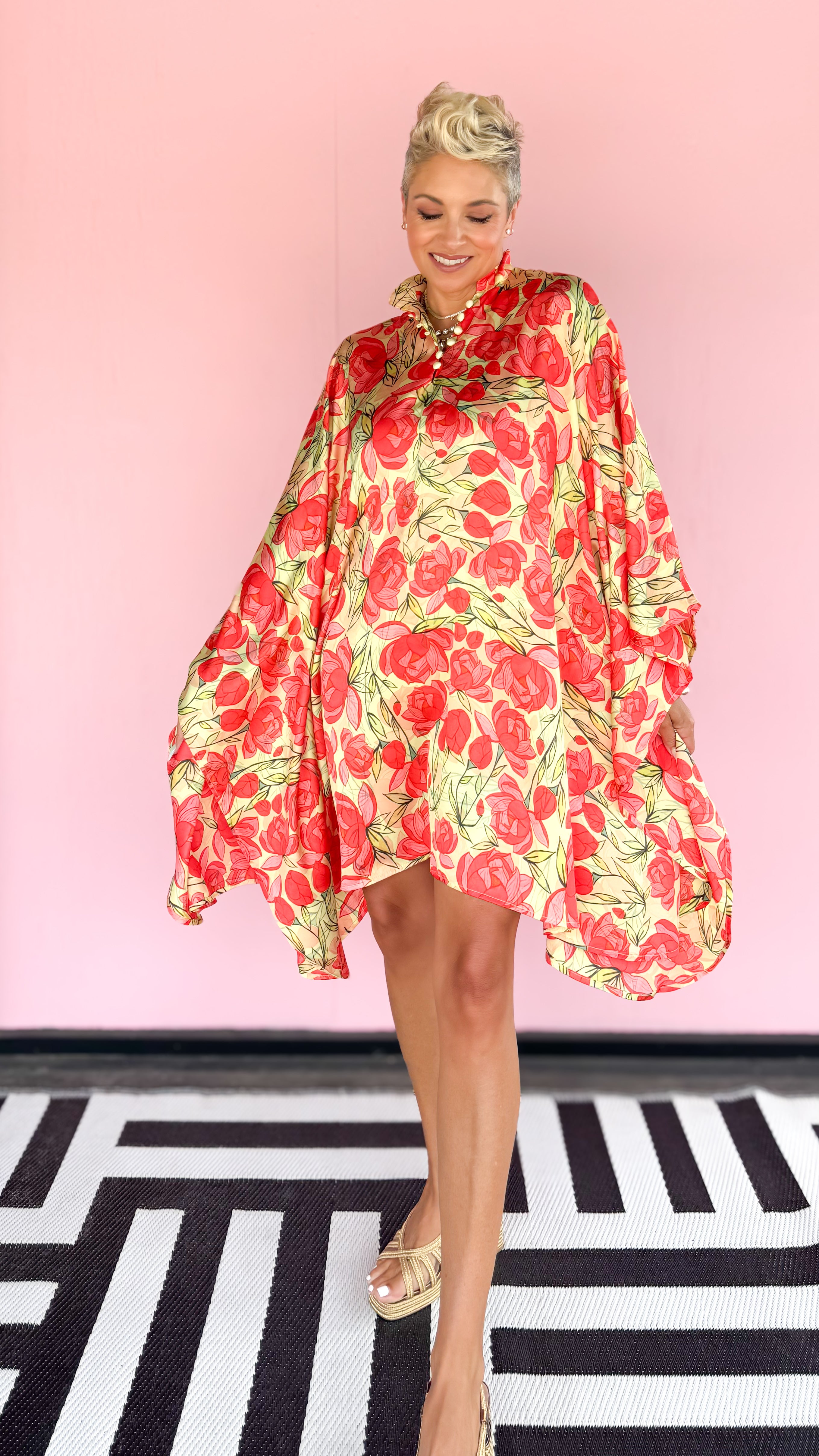 Floral Caftan/Orange