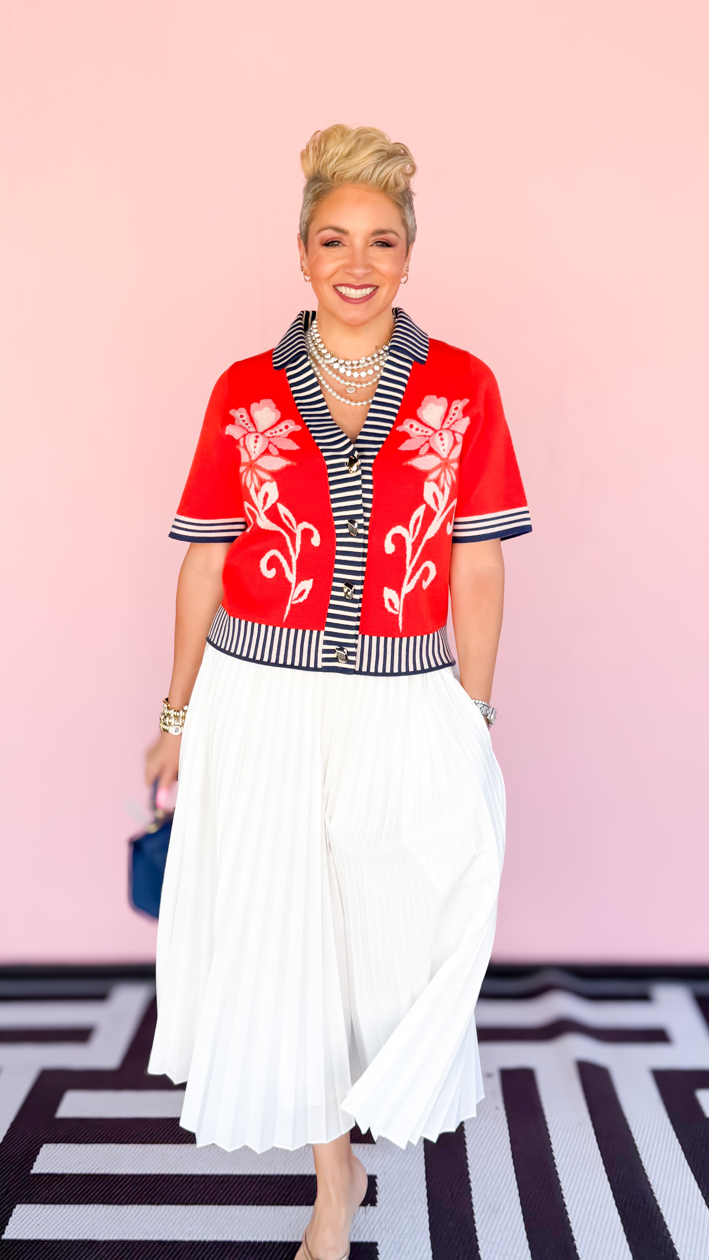 Pleated Maxi Skirt/White - The BLVD