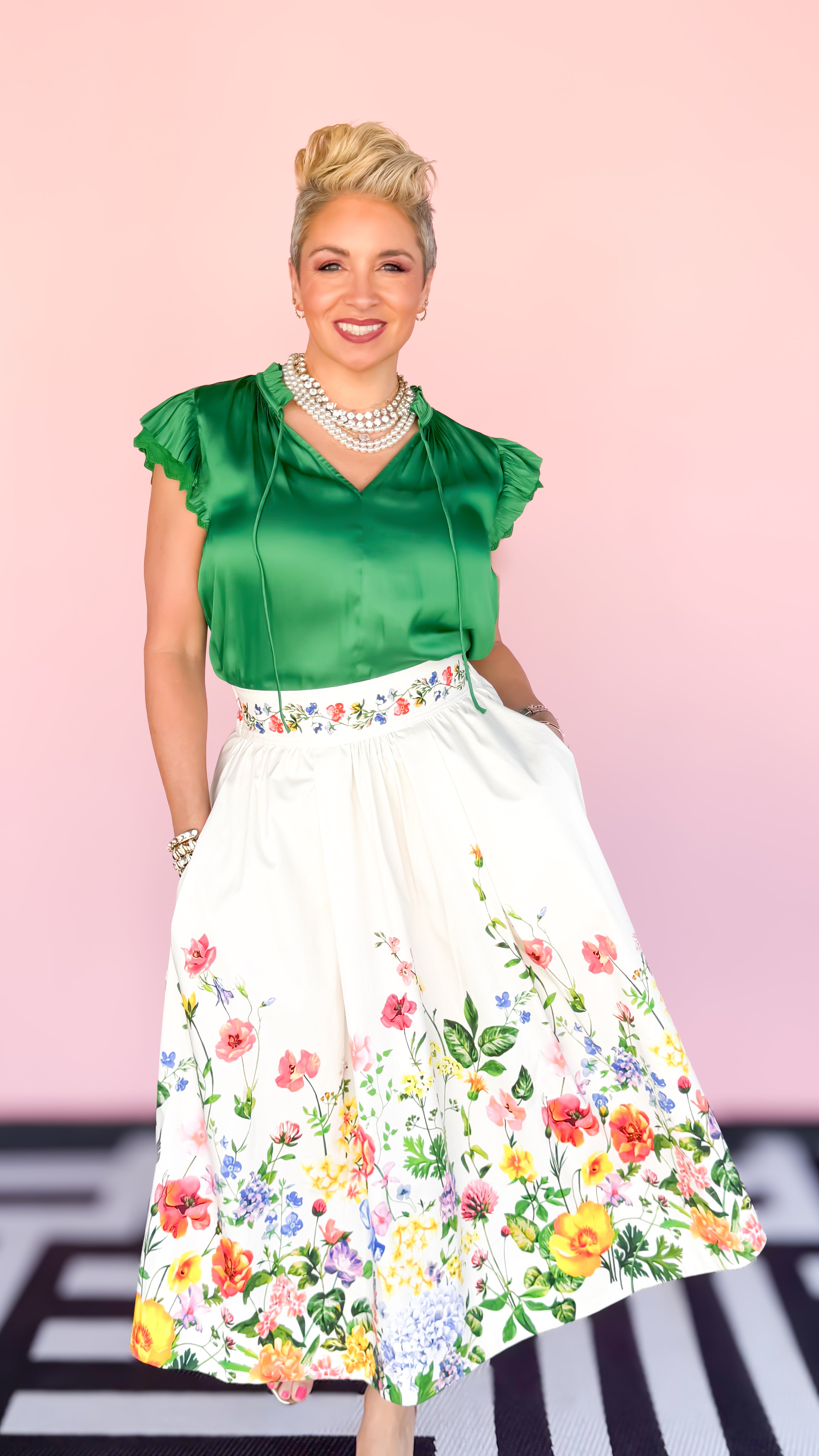FLORAL GARDEN SKIRT - The BLVD