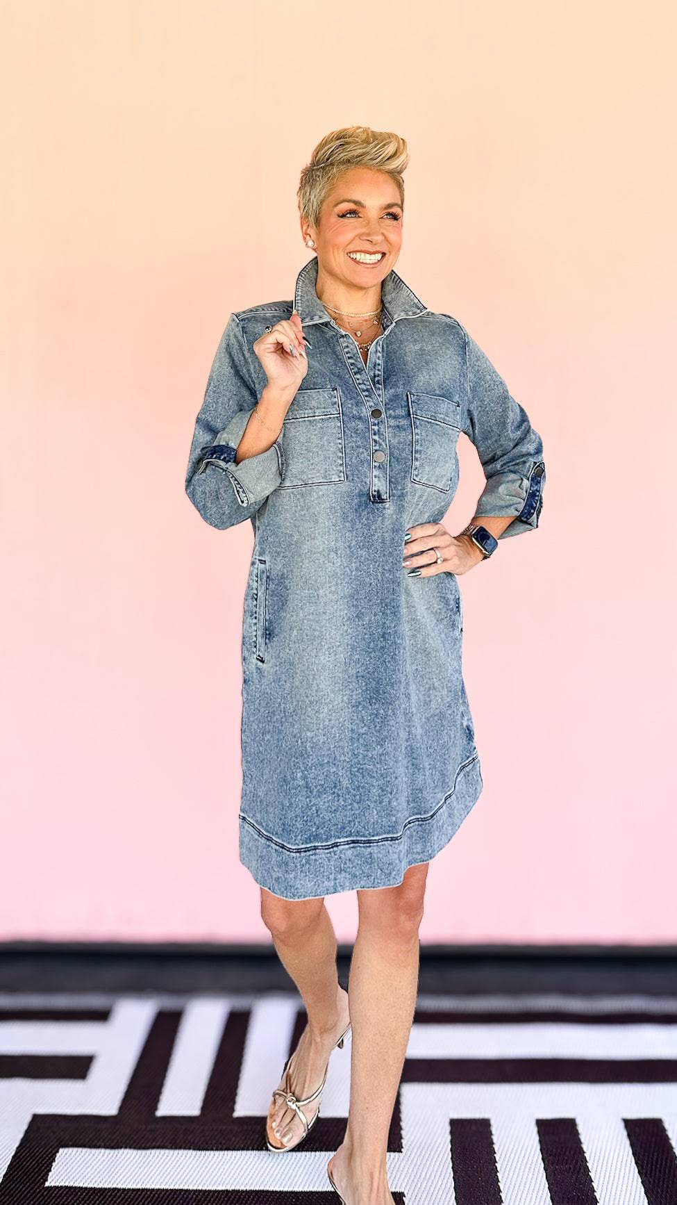 Anika Denim Dress - The BLVD