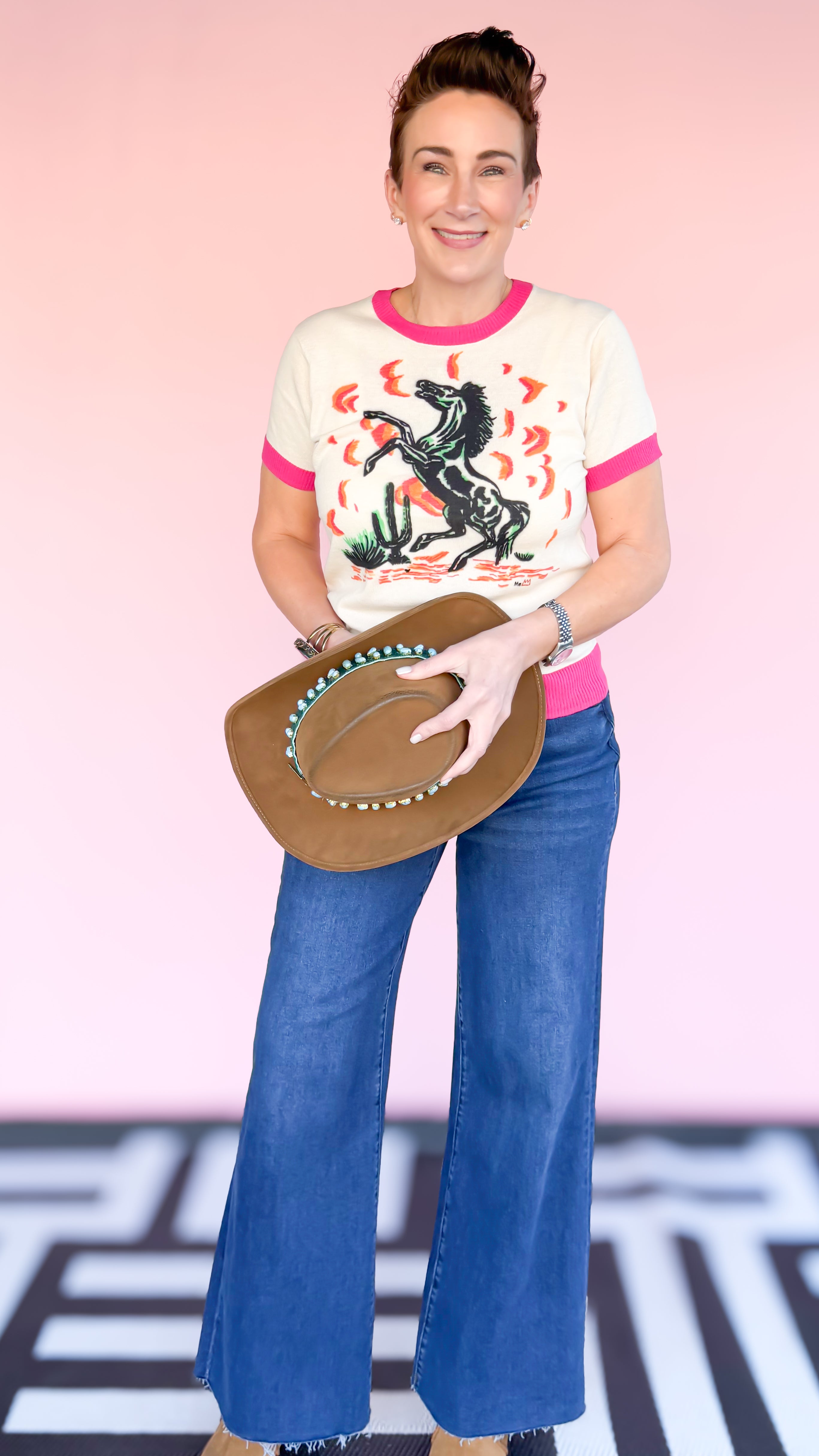 Nora Stallion Short Sleeve Sweater - The BLVD