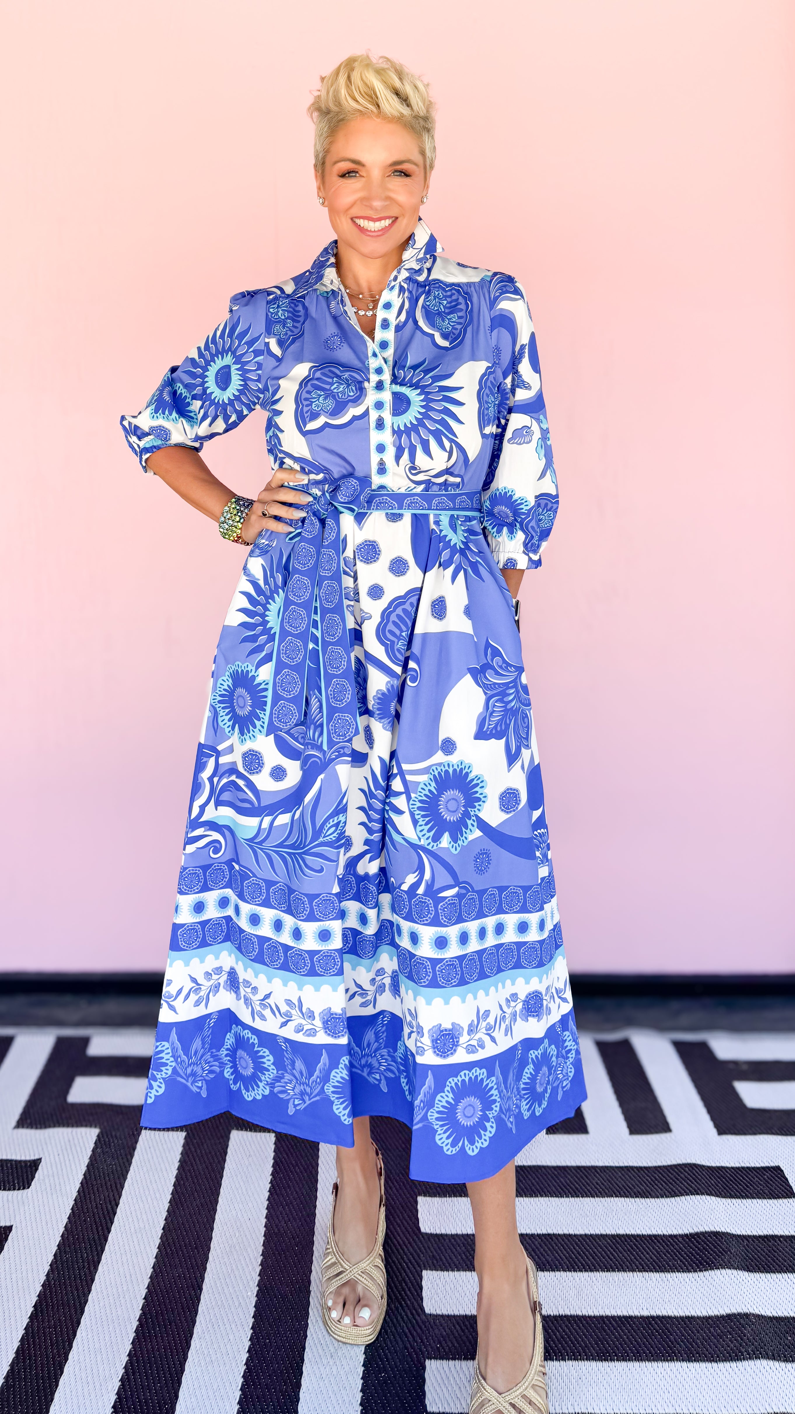 Carol Blue Midi Dress