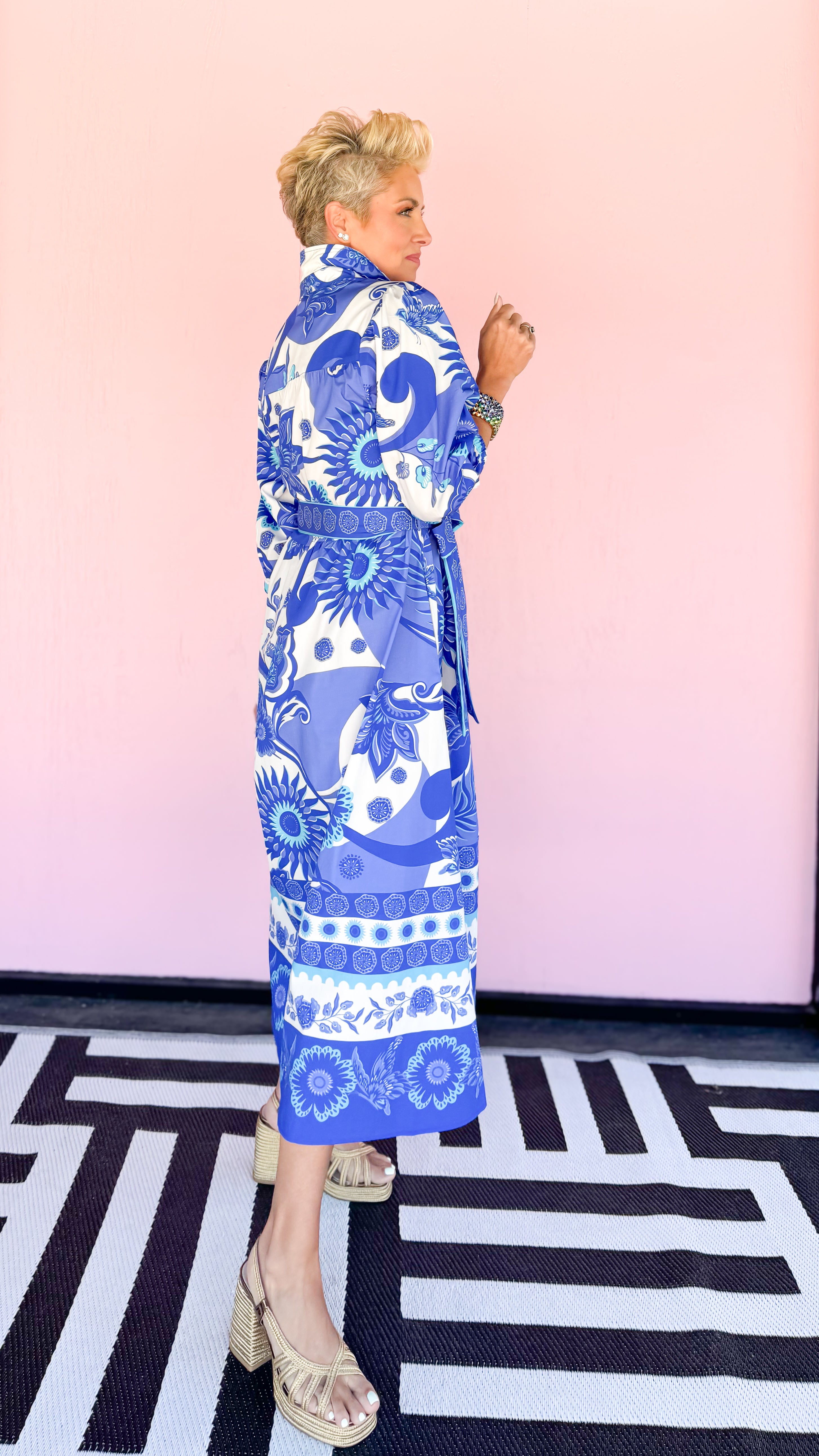 Carol Blue Midi Dress