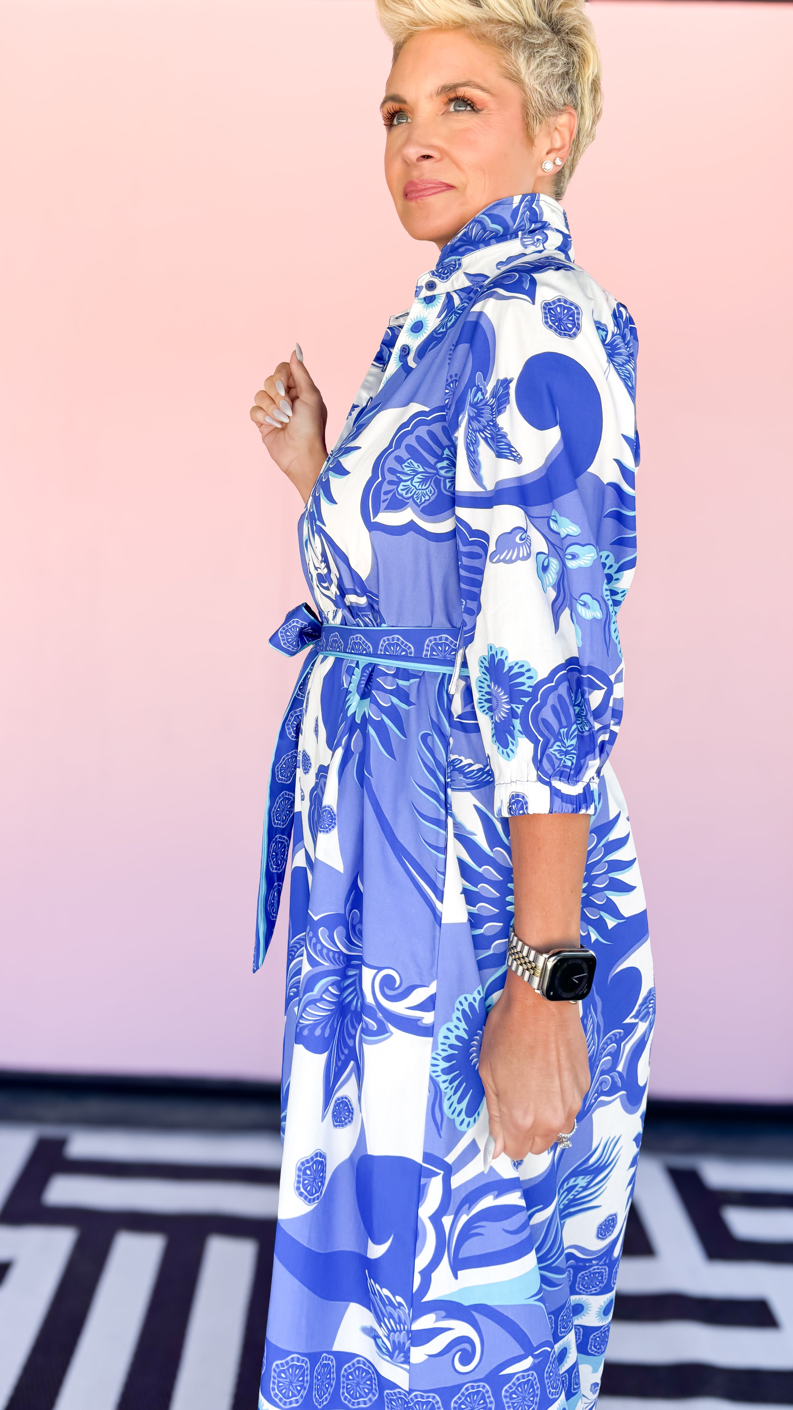 Carol Blue Midi Dress