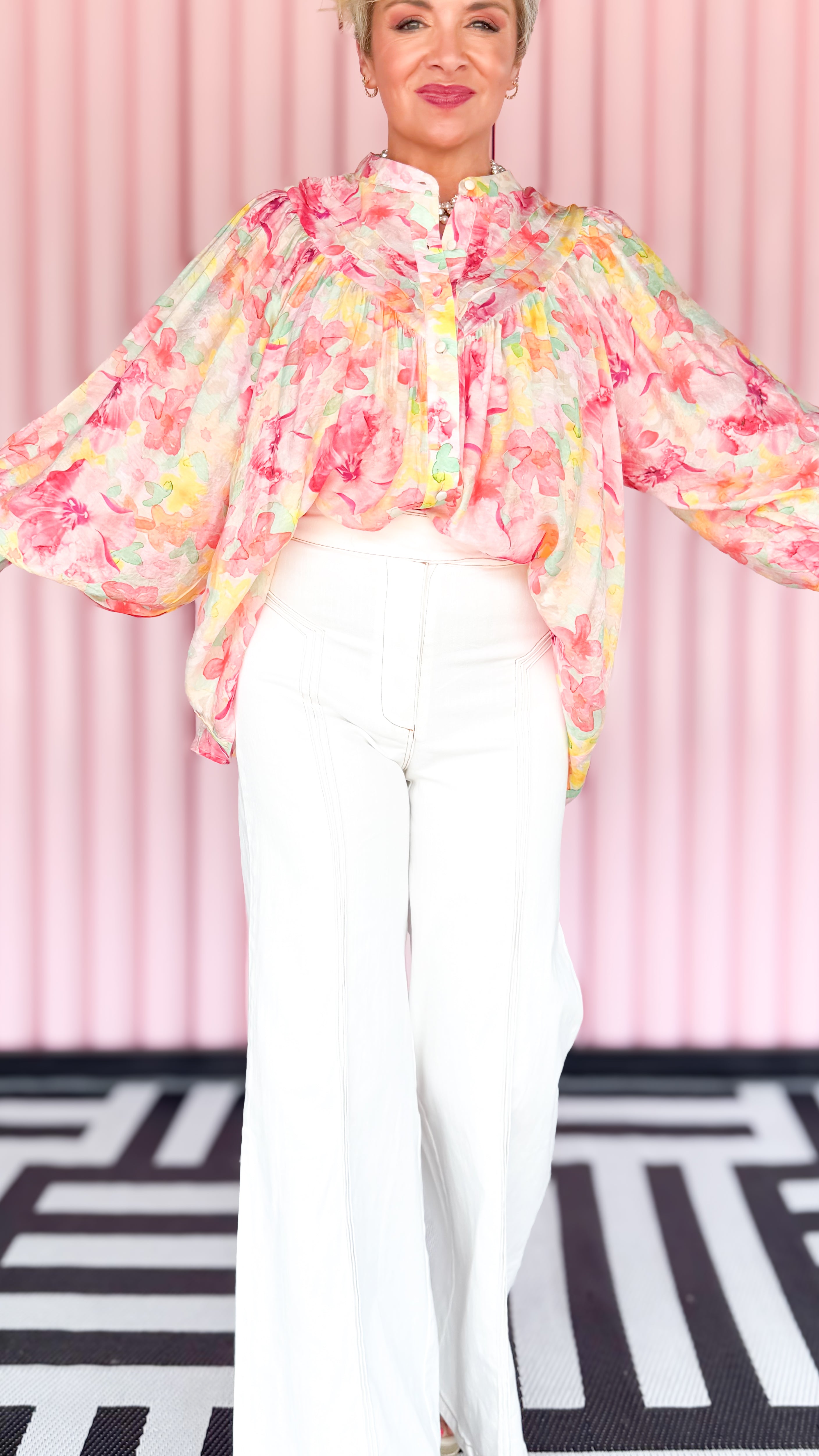 Rose Blush Flowy Blouse