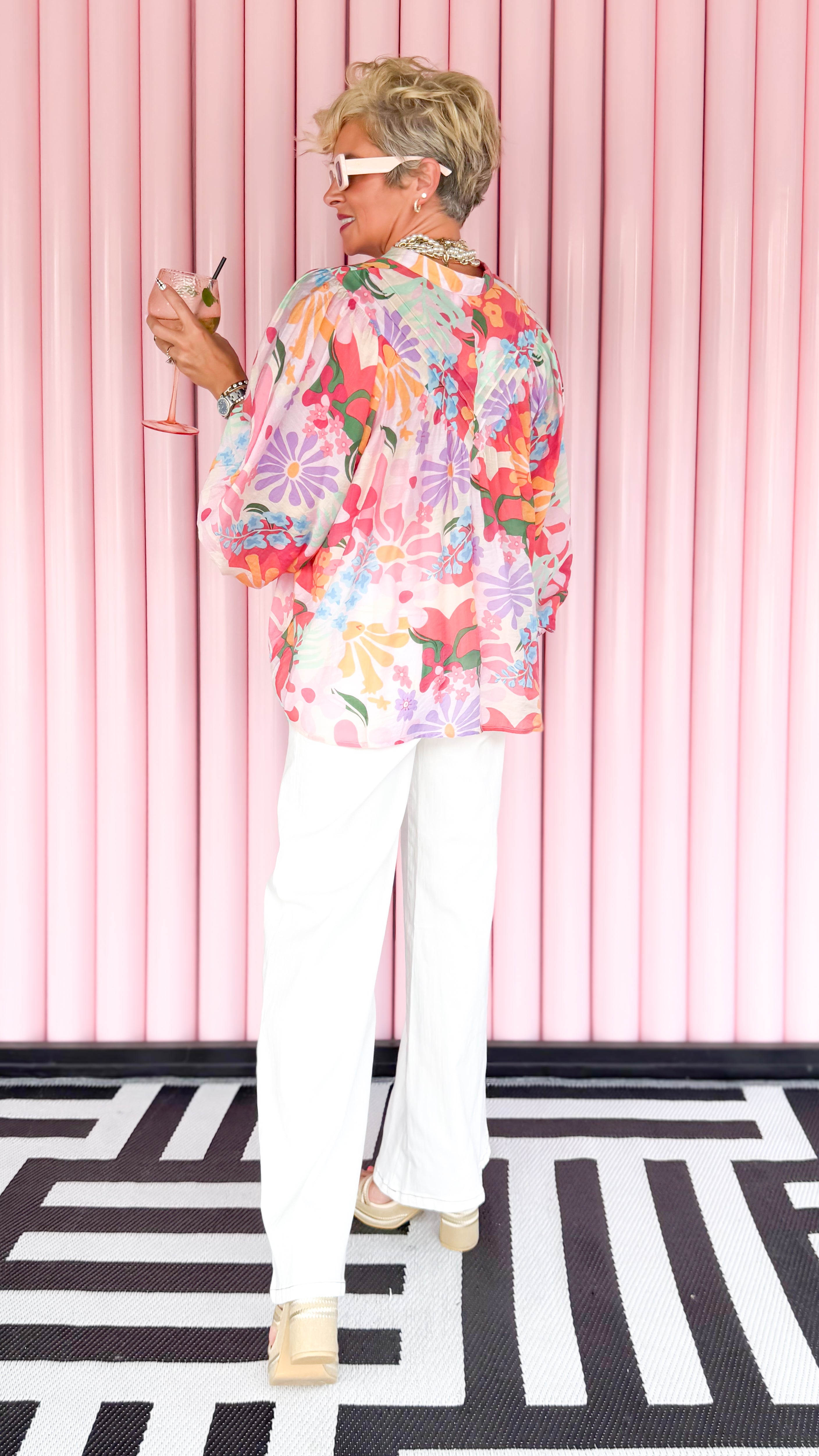 Raspberry Pink Flowy Blouse