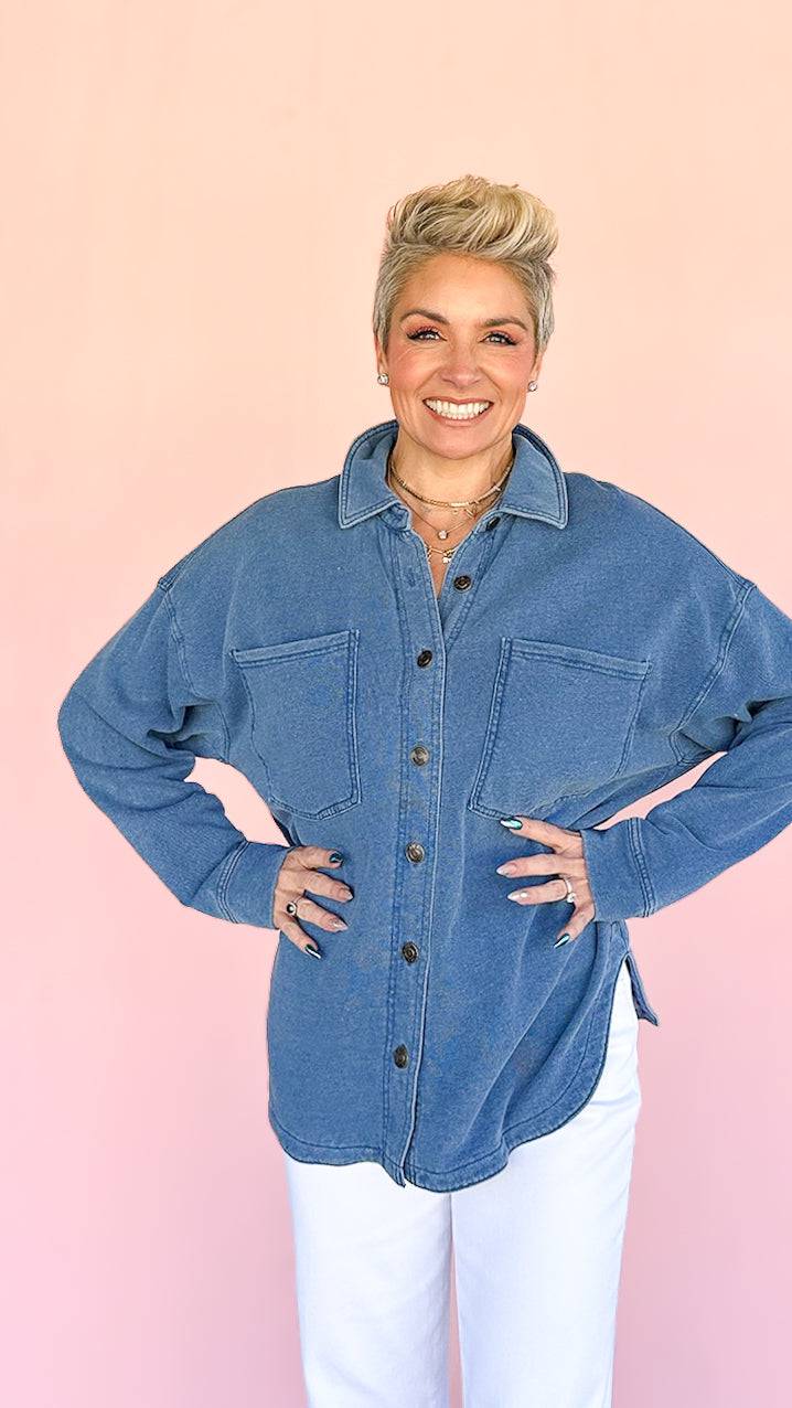 Shay Knit Denim Jacket - The BLVD
