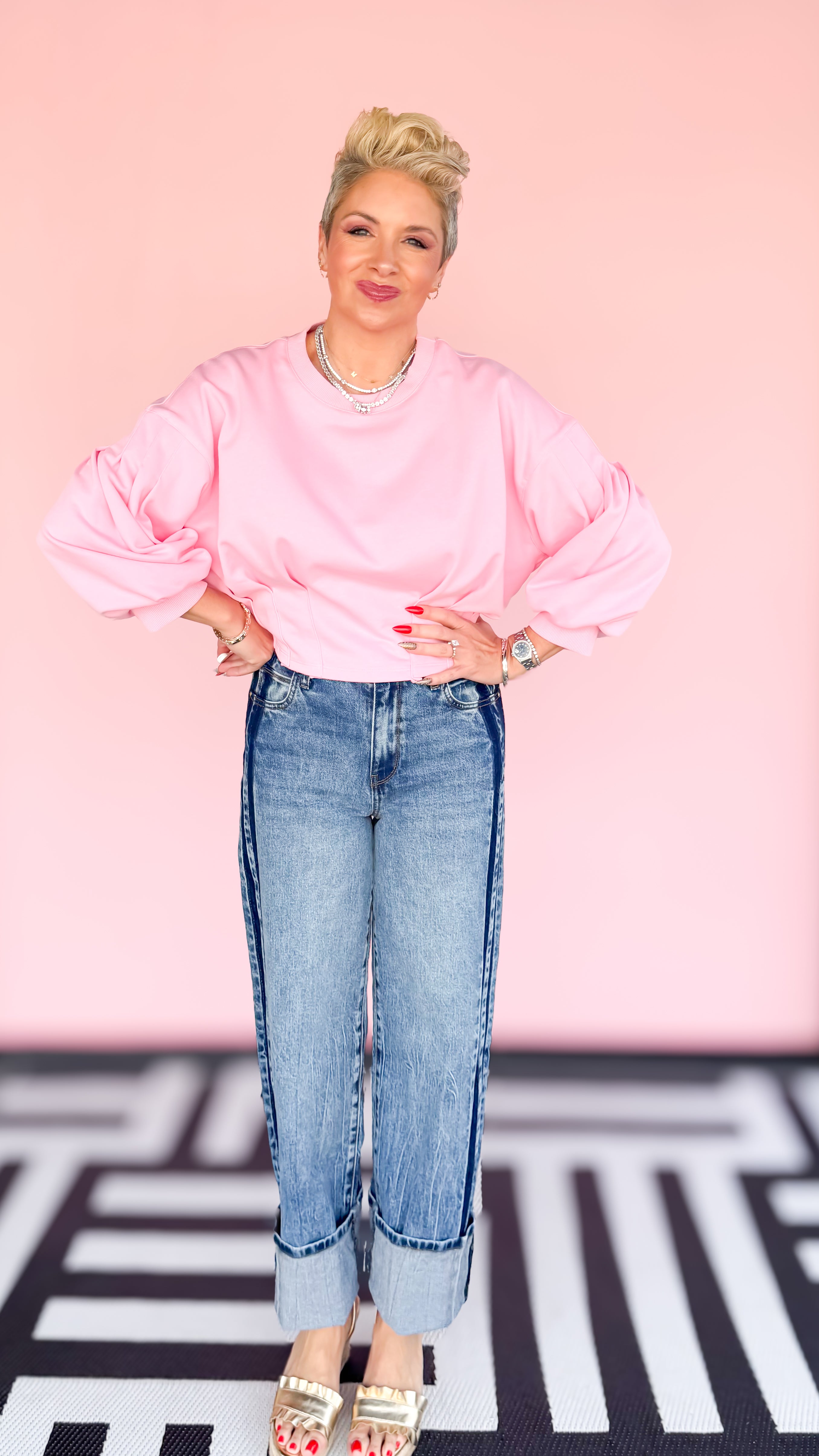 Kitty Knit Top/Bubblegum - The BLVD