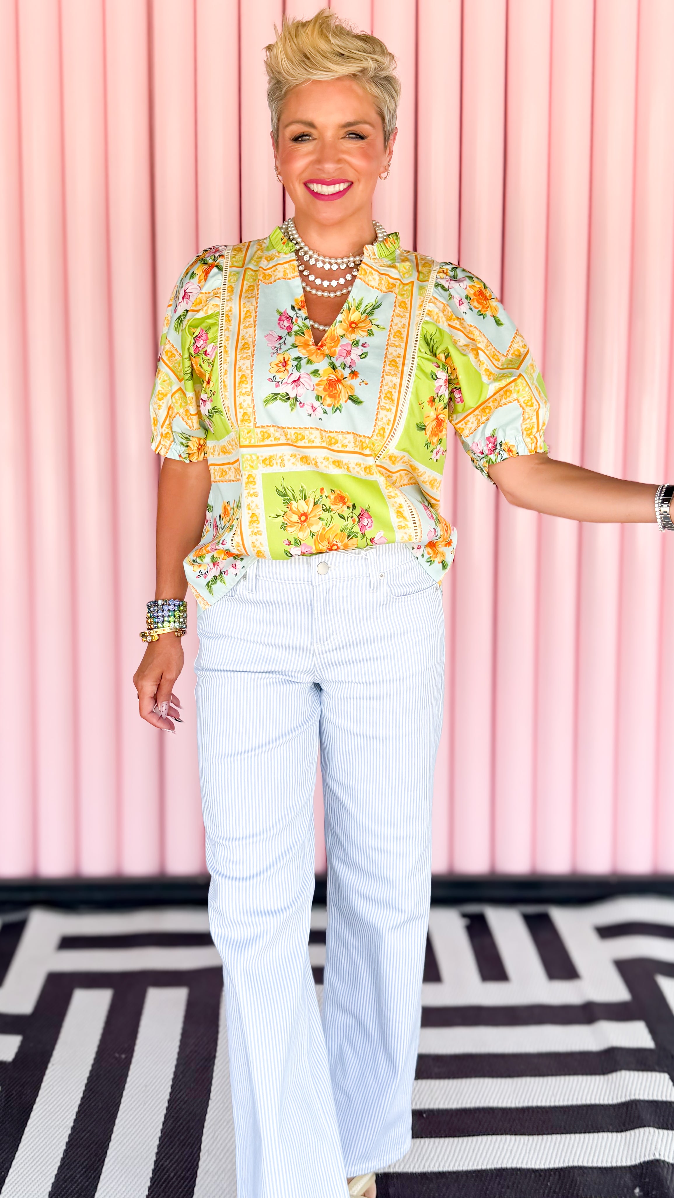 Louise Pastel Floral Top