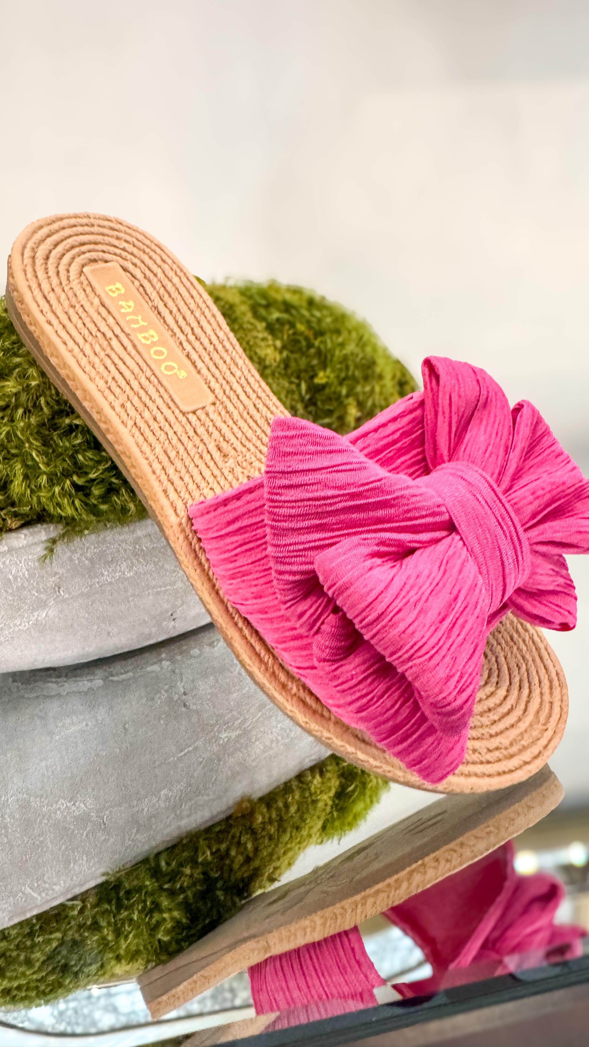Pleated Bow Sandal